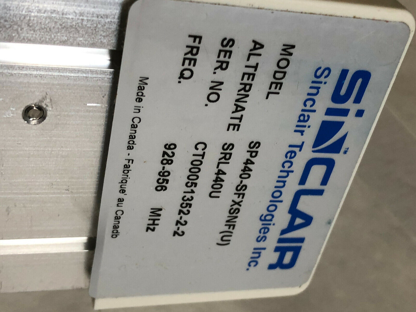 New Sinclair Sp440-Sfxsnf(U) Directional Antenna 6Dbd Gain 956Mhz,Srl440u,Cy