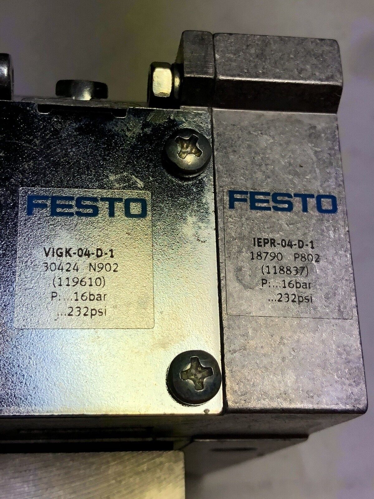 Festo Solenoid Valve Assembly Vimp-04-D-1 Muhx2-Zp-D-1-24G Iepr-04-D-1 ,Ev