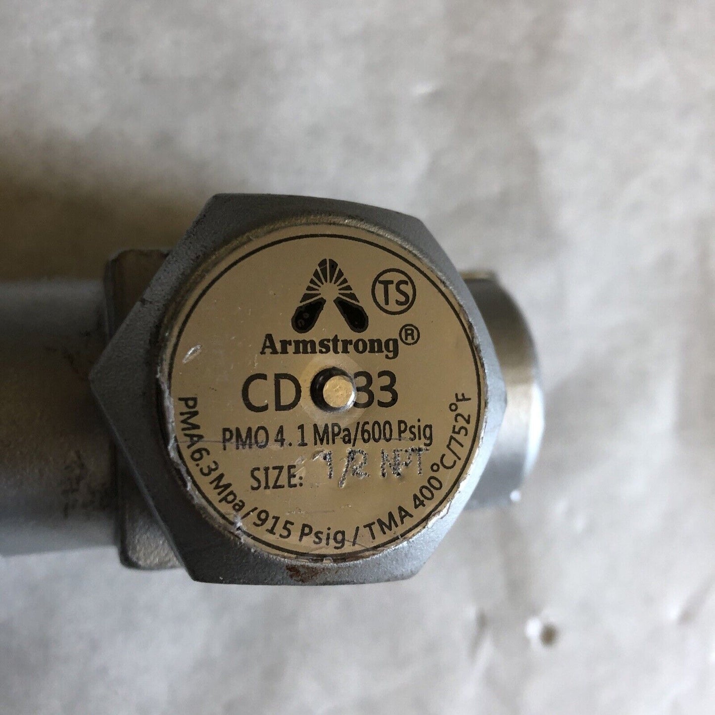 New 1/2" Npt Armstrong Cd33 4.1Mpa 600Psig Disc Steam Trap,201201,Ay
