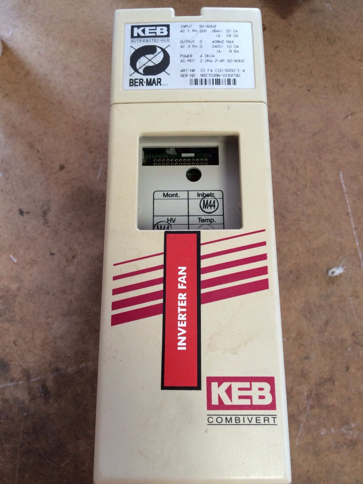 Keb 10.F4 C1d-5D02/1 4 Keb Combivert 10.F4 C1d-5002/1 4 (Part &Reapir Only),Cz