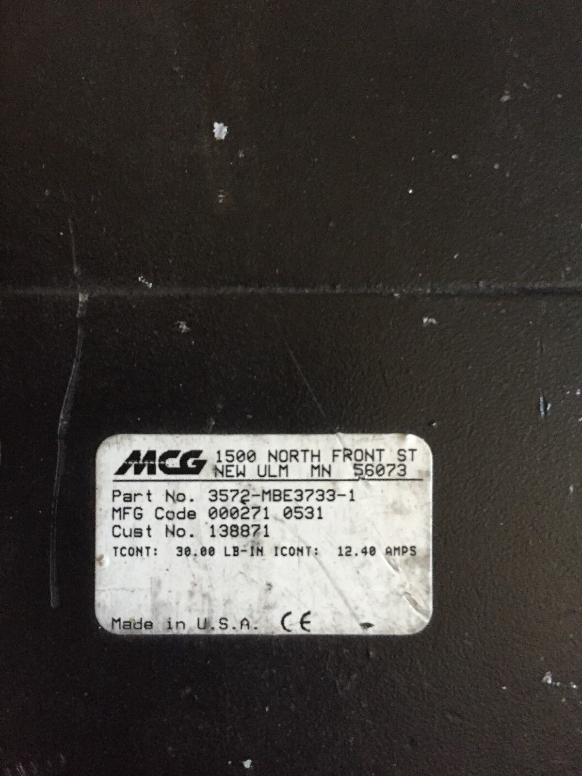 Mcg 3572-Mbe3733-1 Servo Motor,Bd