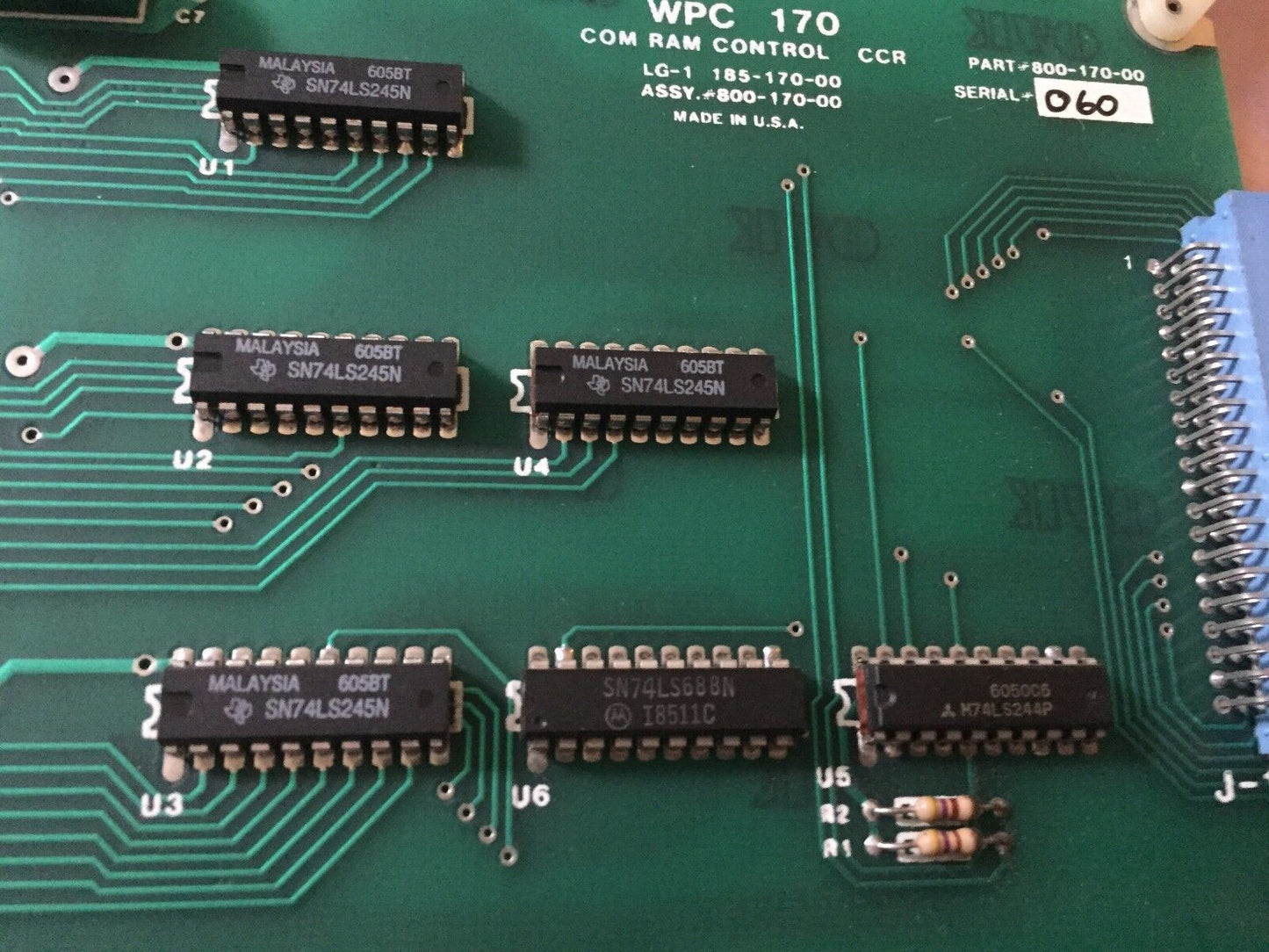 Web Printing Wpc 170,800-170-00 Com Ram Control Ccr,Lg-1,185-170-00,Es