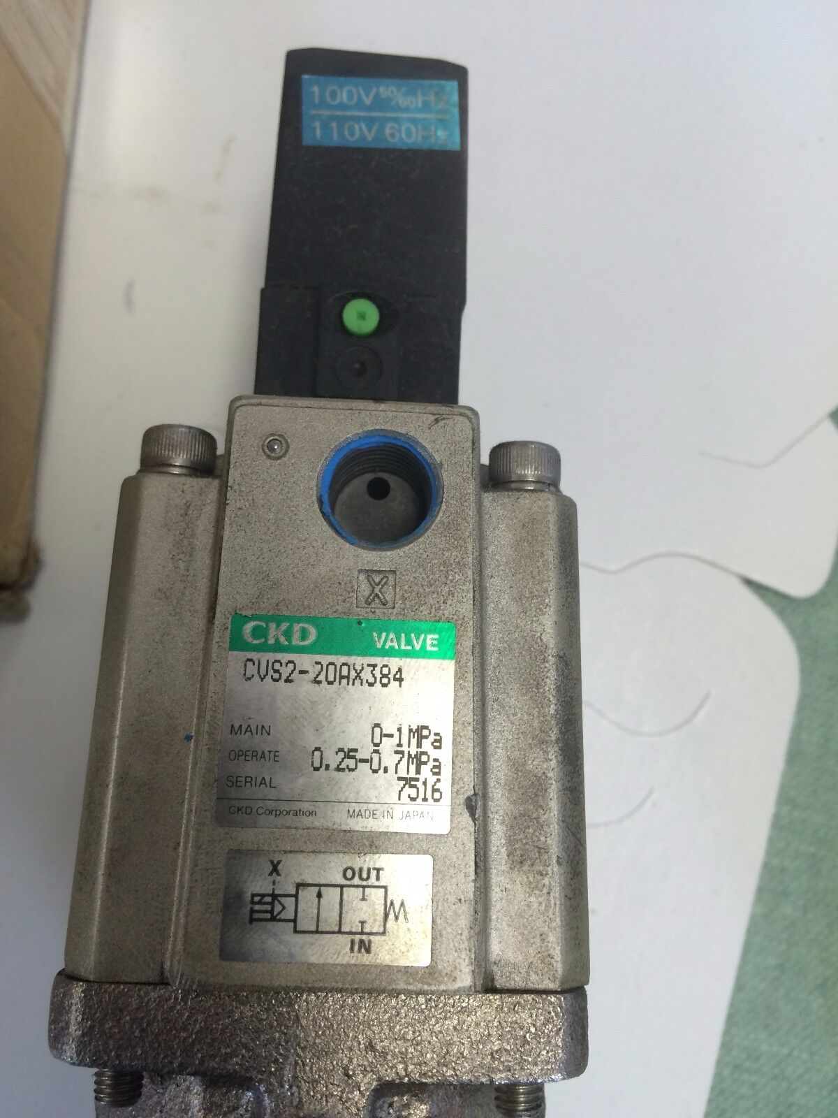 Ckd Cvs2-20Ax384 Corp Pneumatic Valve 0-1Mpa 100V 50/60Hz,Cy