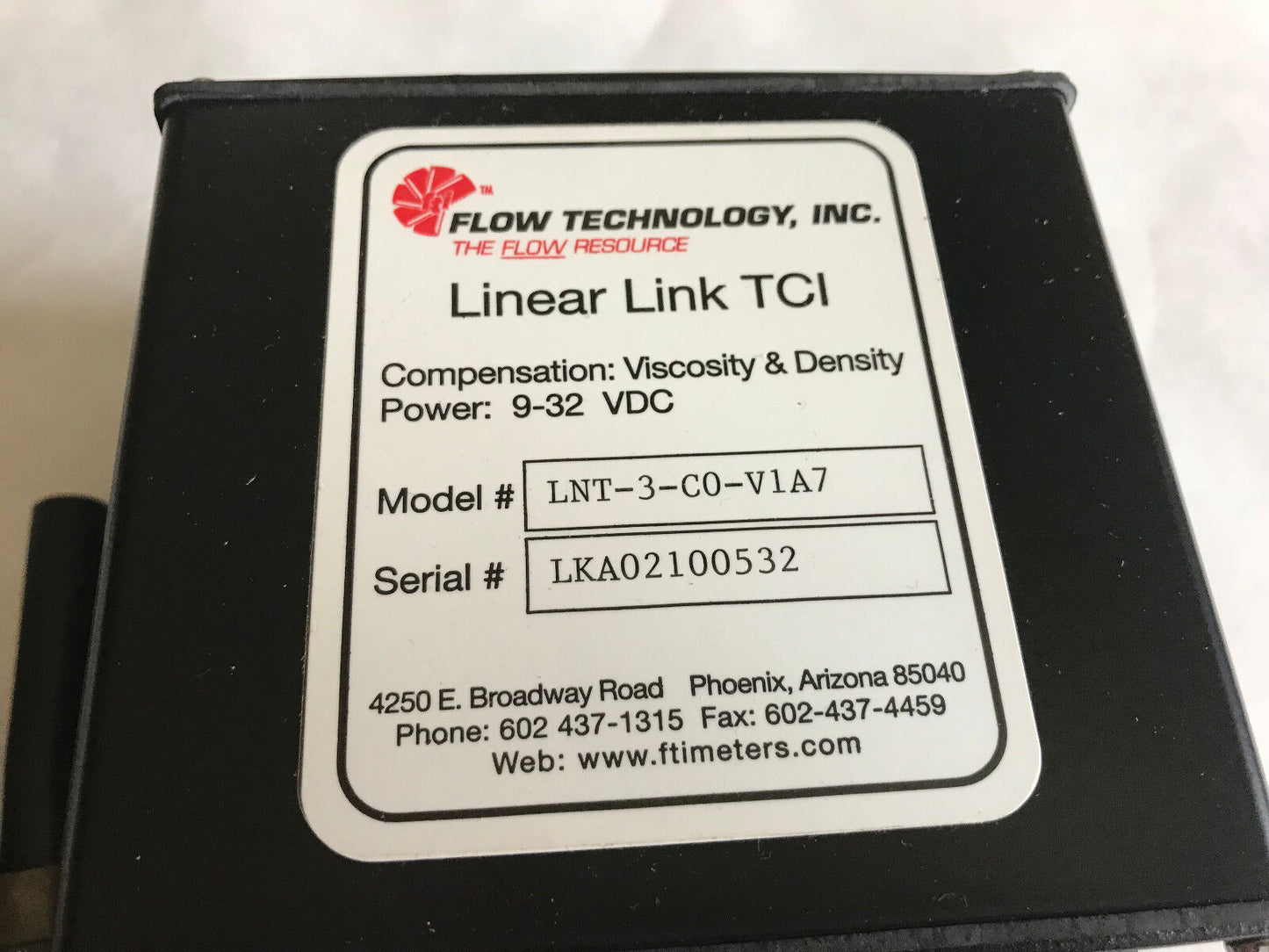 New Flow Technology Lnt-3-C0-V1a7 Linear Link Tci ,Sa