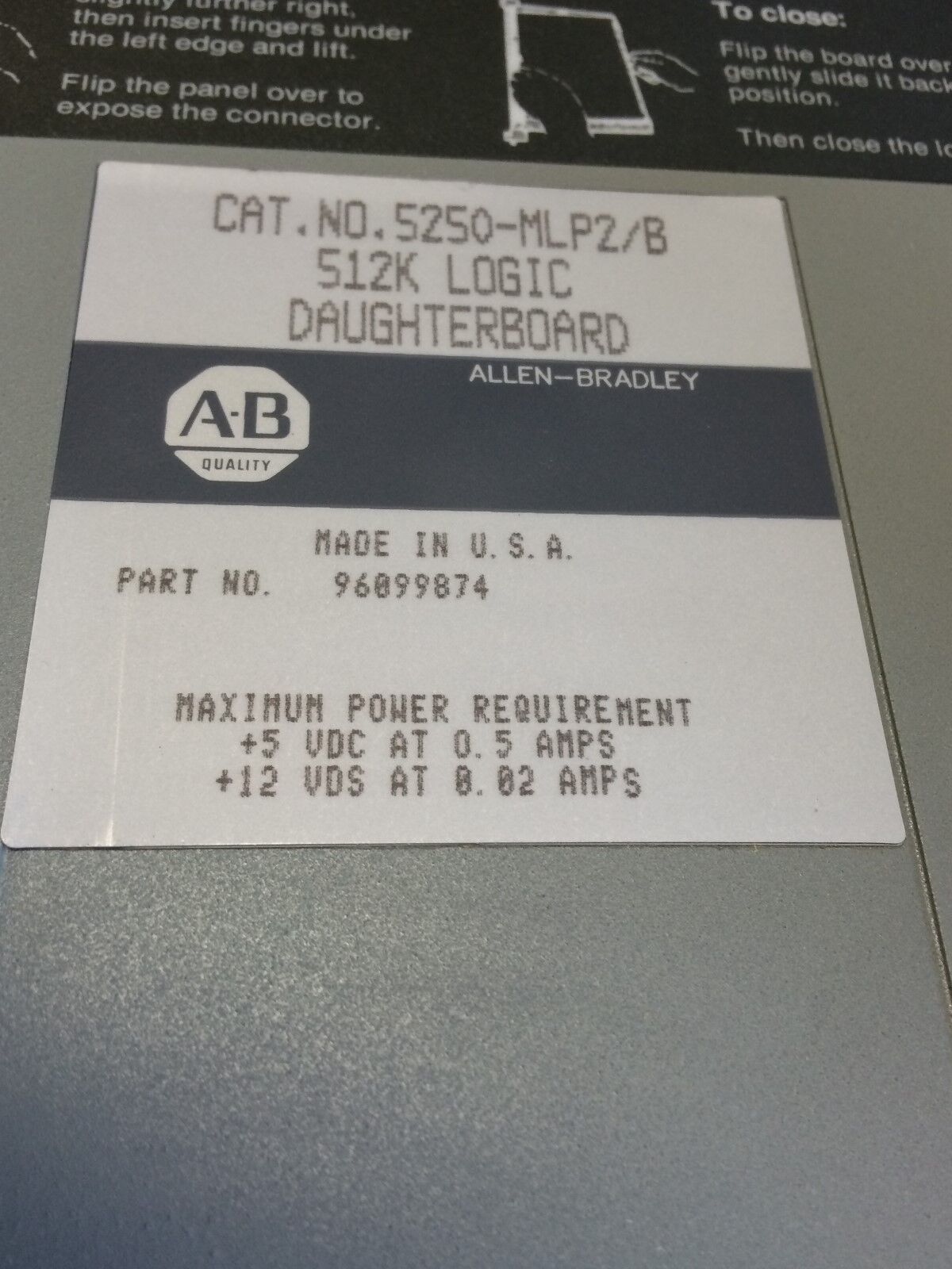 Allen-Bradley 5250-Mlp2/B,5250-Lp/B 512K Logic Processor Plc Module,Fj