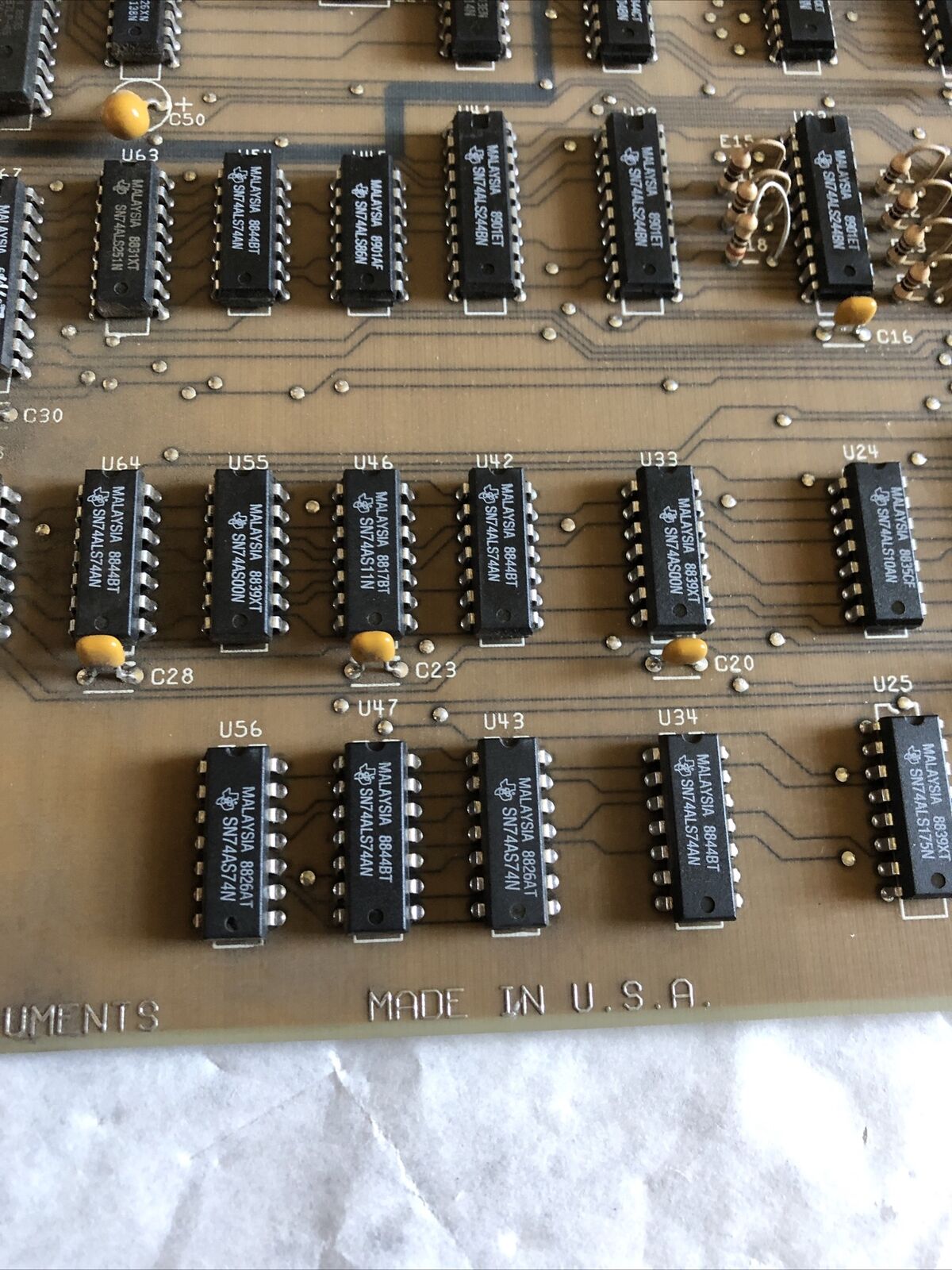 Siemens 560-2134,Texas 2601334-000,Schem 2601332, 64K Mem Good Card,Ee,Ek