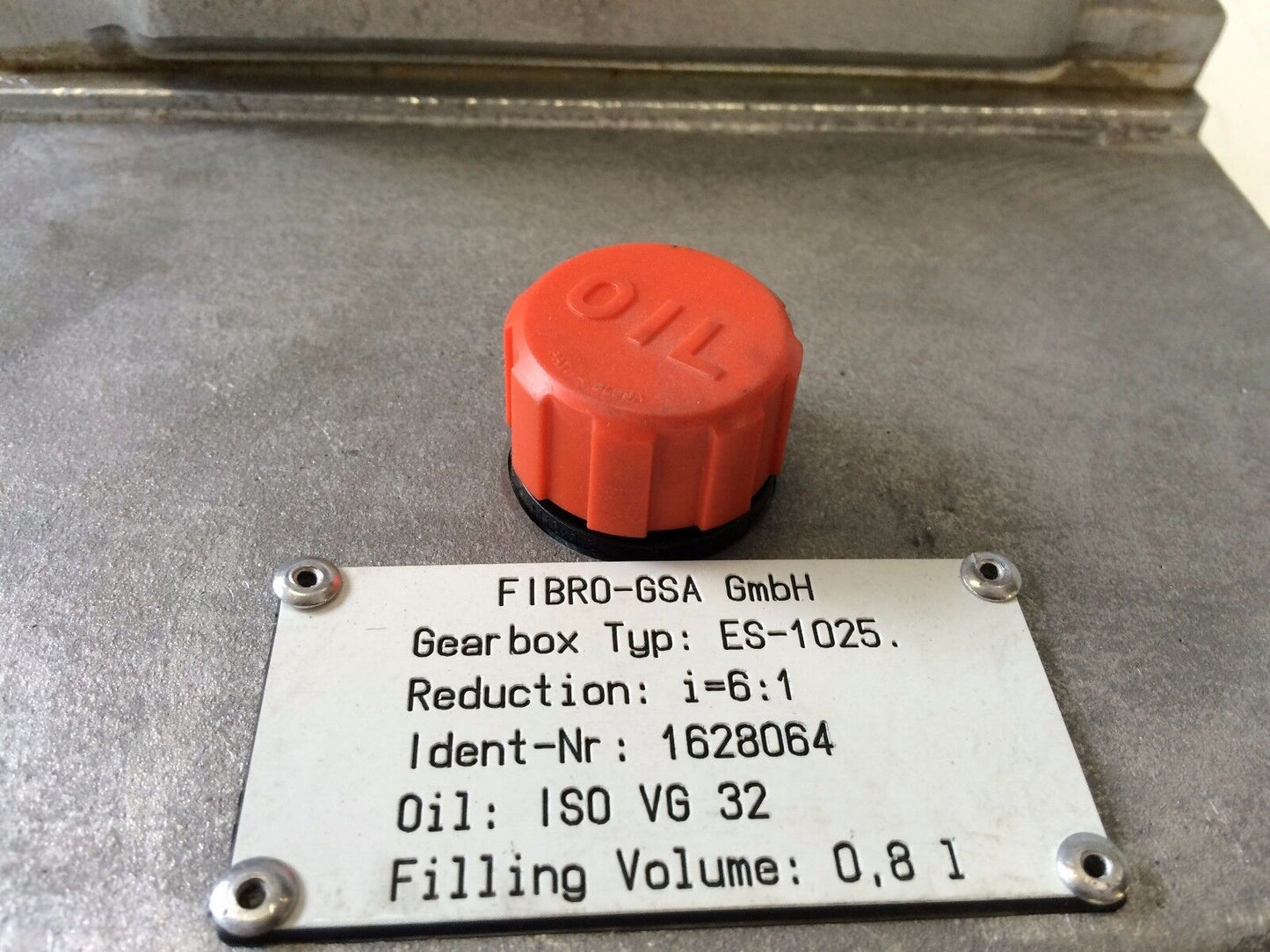 Fibro-Gsa Es-1025 Gear Box, Reduction: I=6:1,Fibro Gsa 1628064,Ao