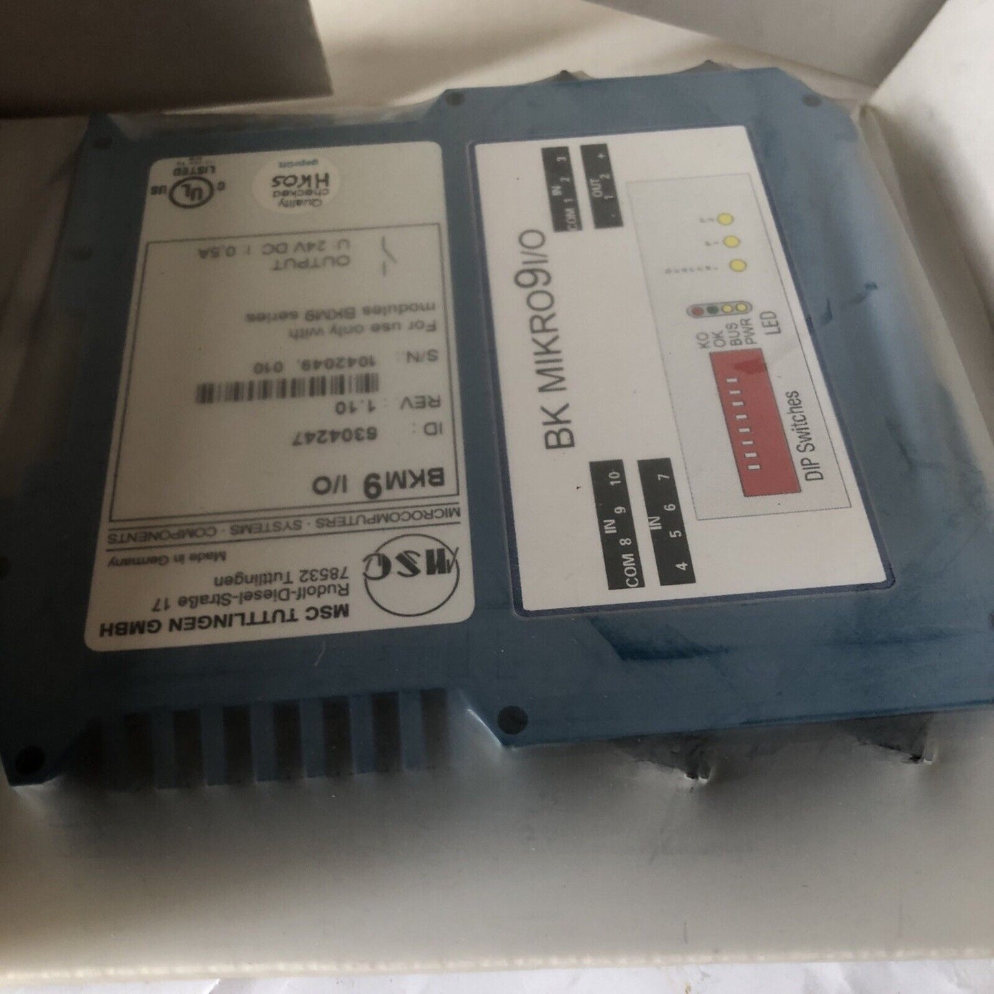 New Bk Mikro Bkm91/O,6304247 Rev 1.10,Bk Micro9i/O,Bk Bkm9 I/O,Fk