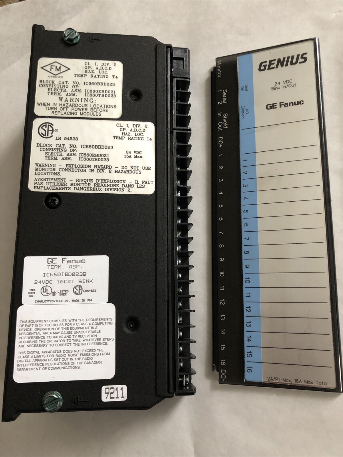 New Ge Fanuc Ic660bbd023 Block 24Vdc Sink I/O 16 Circuits,2/3 Wire Sensor C,Sk