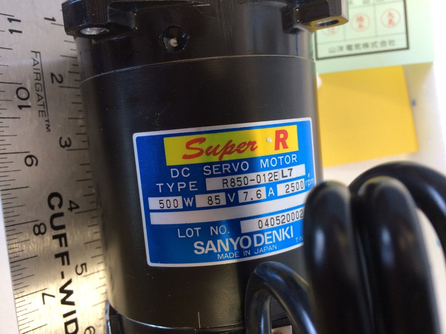New Sanyo Denki R850-012El7 Dc Servo Motor, Super R, E680500c00b Optical,Bn
