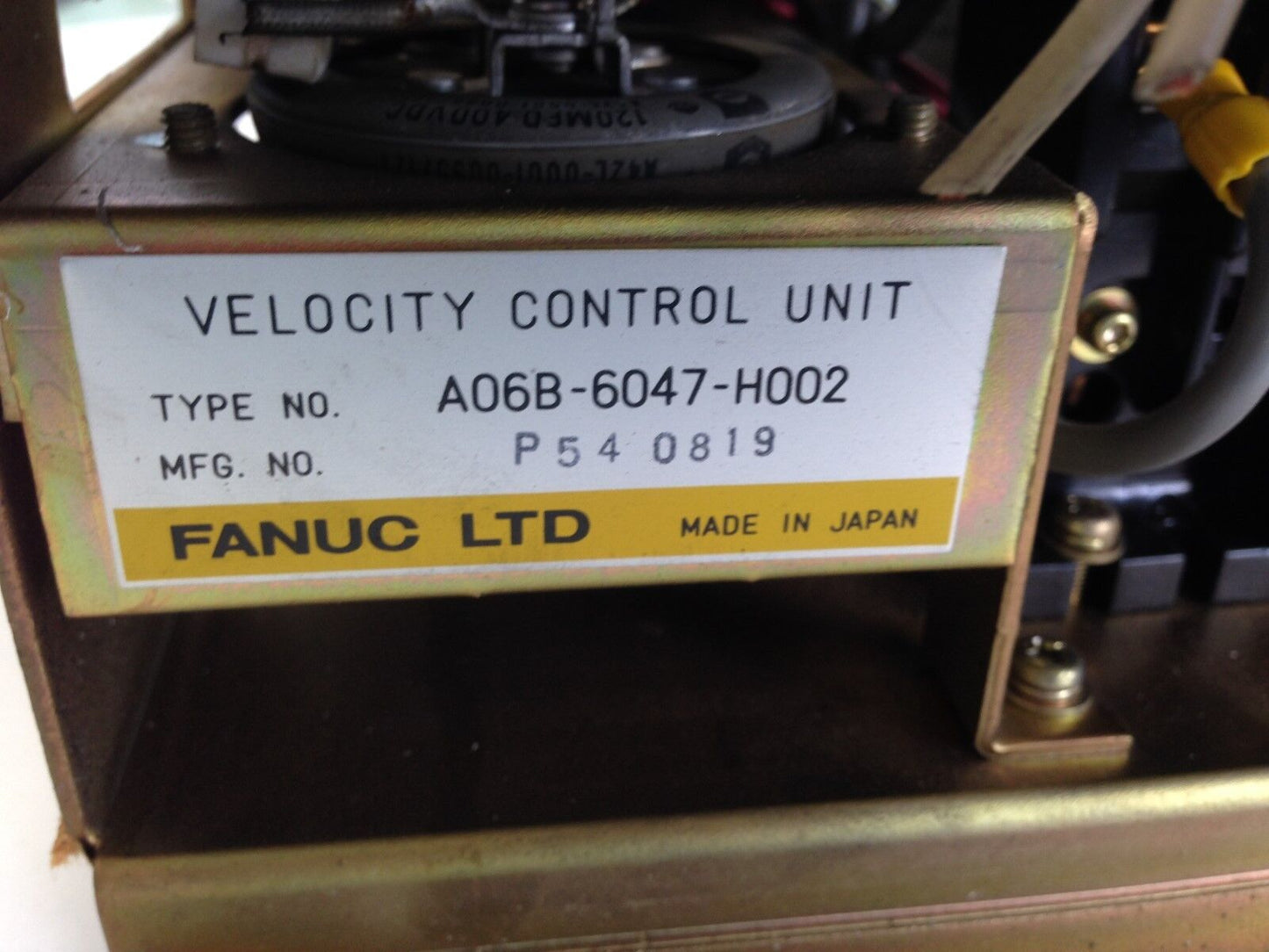 Fanuc A06b-6047-H002 Velocity Control Unit P540819, A20b-0009-0320 /11D,Av