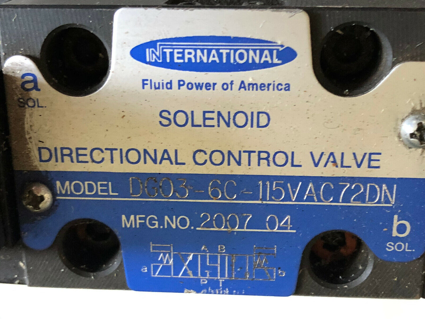 International Dg03-6C-115Vac72dn,Dg08-0C/(2C)-E-10,D08-2C-E-10 Solenoid Valve,Ap
