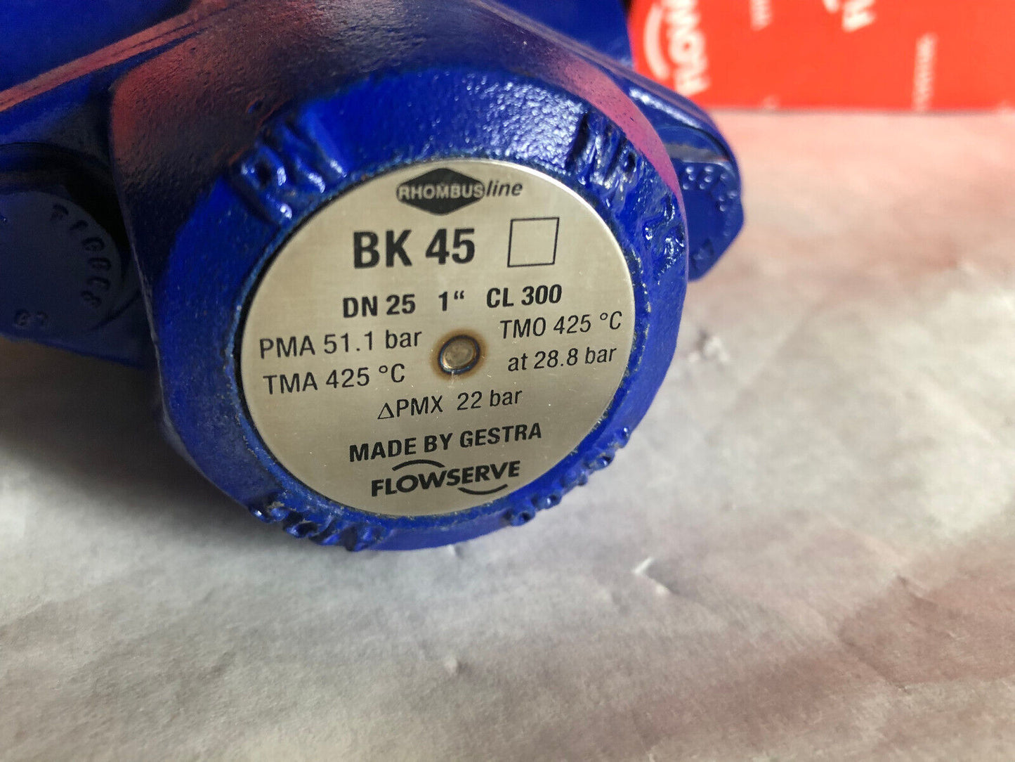 1" Flowserve Bk 45 Dn 25 1" Cl 300 Thermostatic Steam Trap,Gestra 10460 A105,Ao