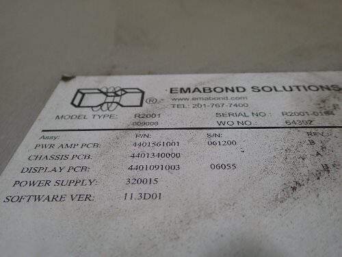 Emabond Solutions R2001 Controller, Input: 190-264V, Phase: Single,Cq