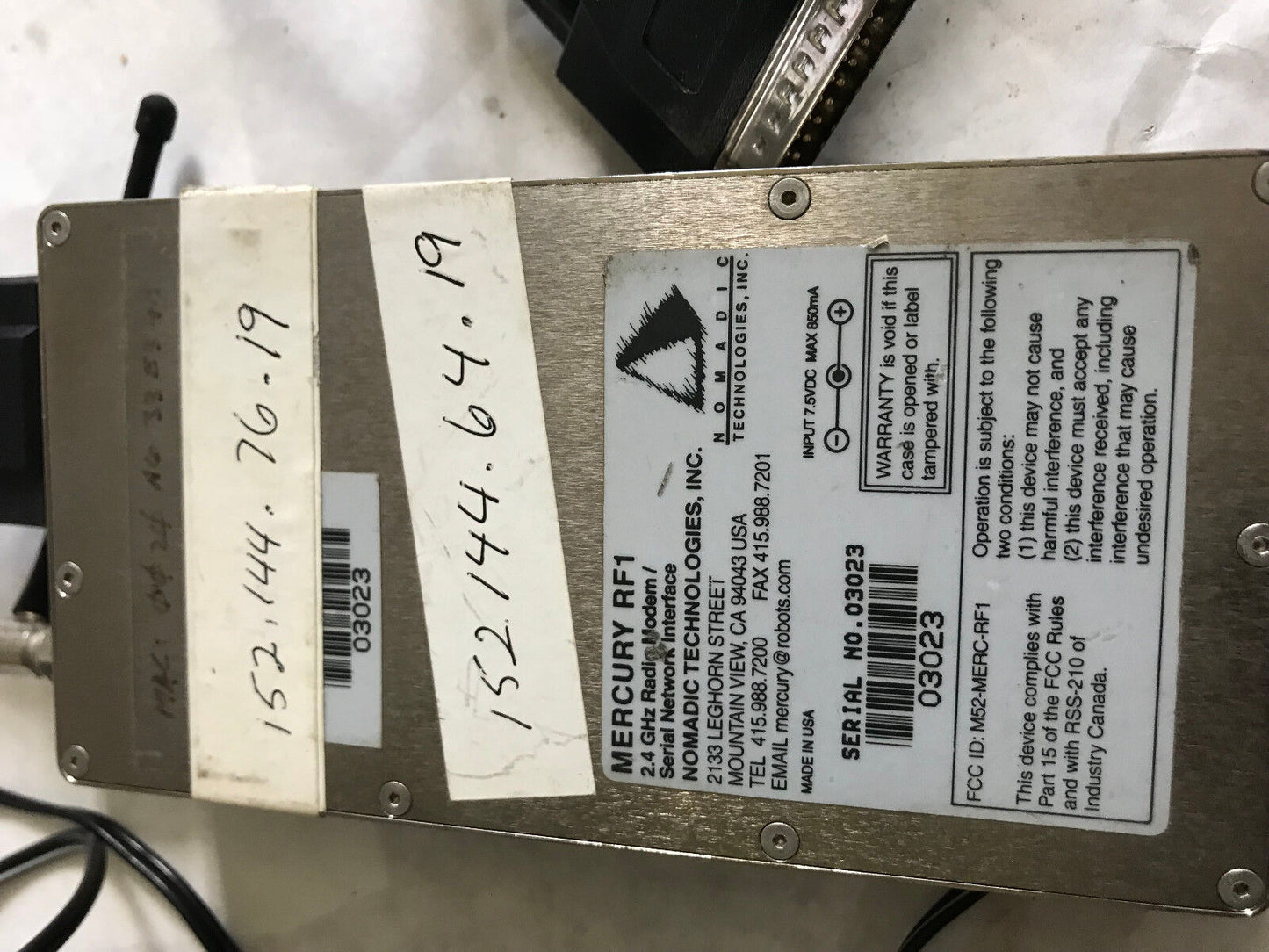Nomadic Mercury Rf1 Technologies Tech,Gateway Access Point 2.4 Ghz Modem,Ep
