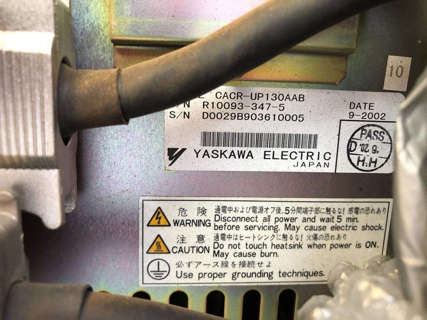 Yaskawa Electric Cacr-Up130aab,Jasp-Wrca01b,Jasp-Wrcf01 Servo Unit,Ez