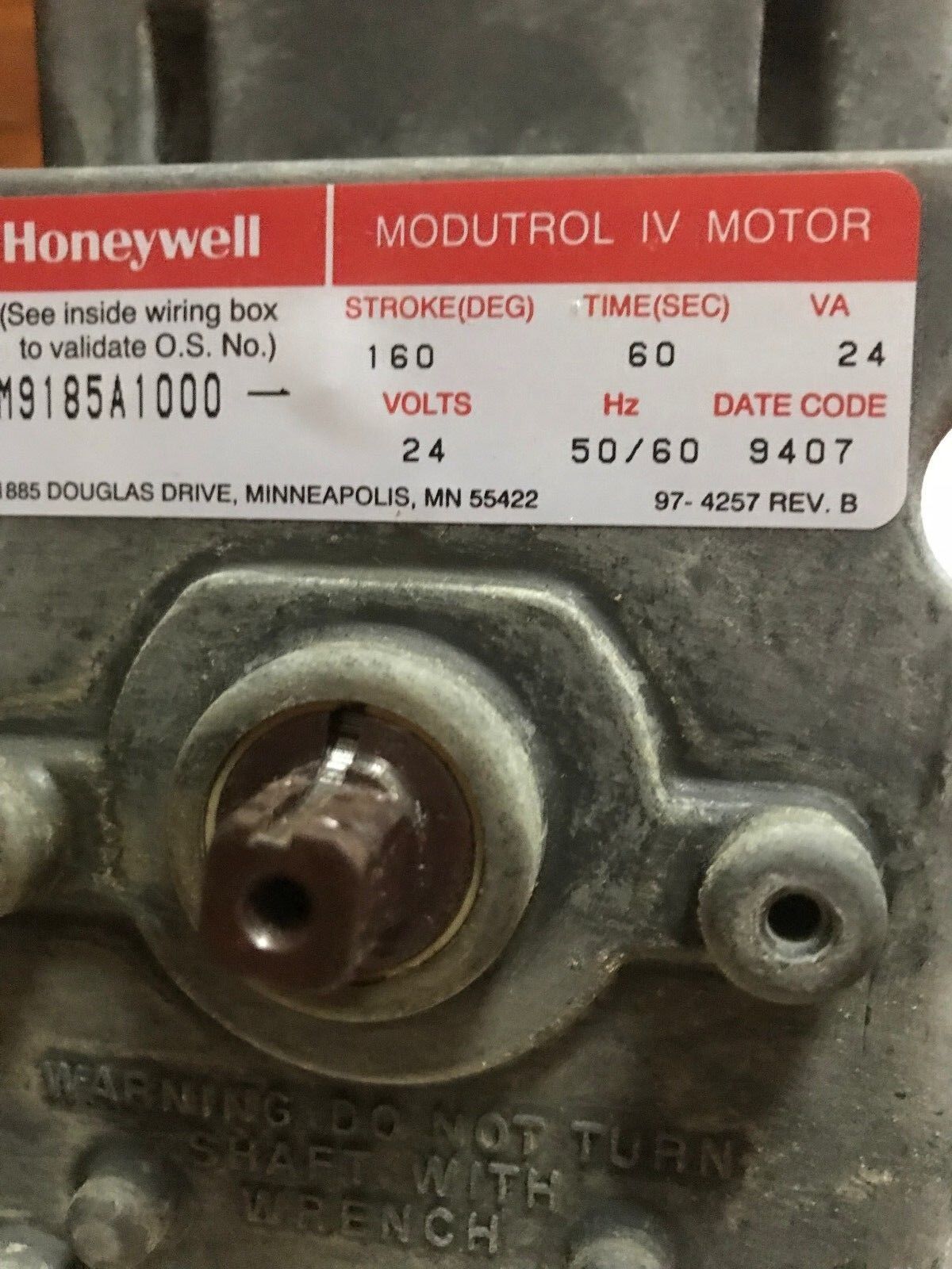 New Honeywell M9185a1000 Modutrol Iv Motor,Honeywell M9185 A 1000,Ao