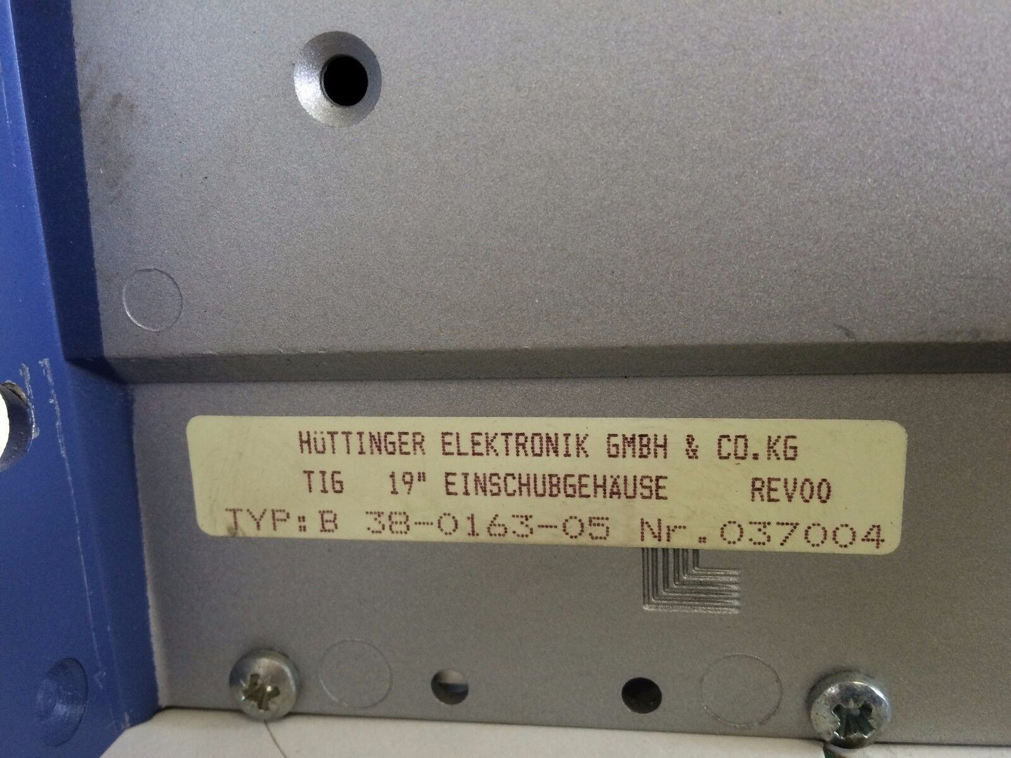 Huttinger B 38-0163-05,Fhf C 40-1110-01-01,0-100V,Tig 037004,B 38-0163-05,Ez