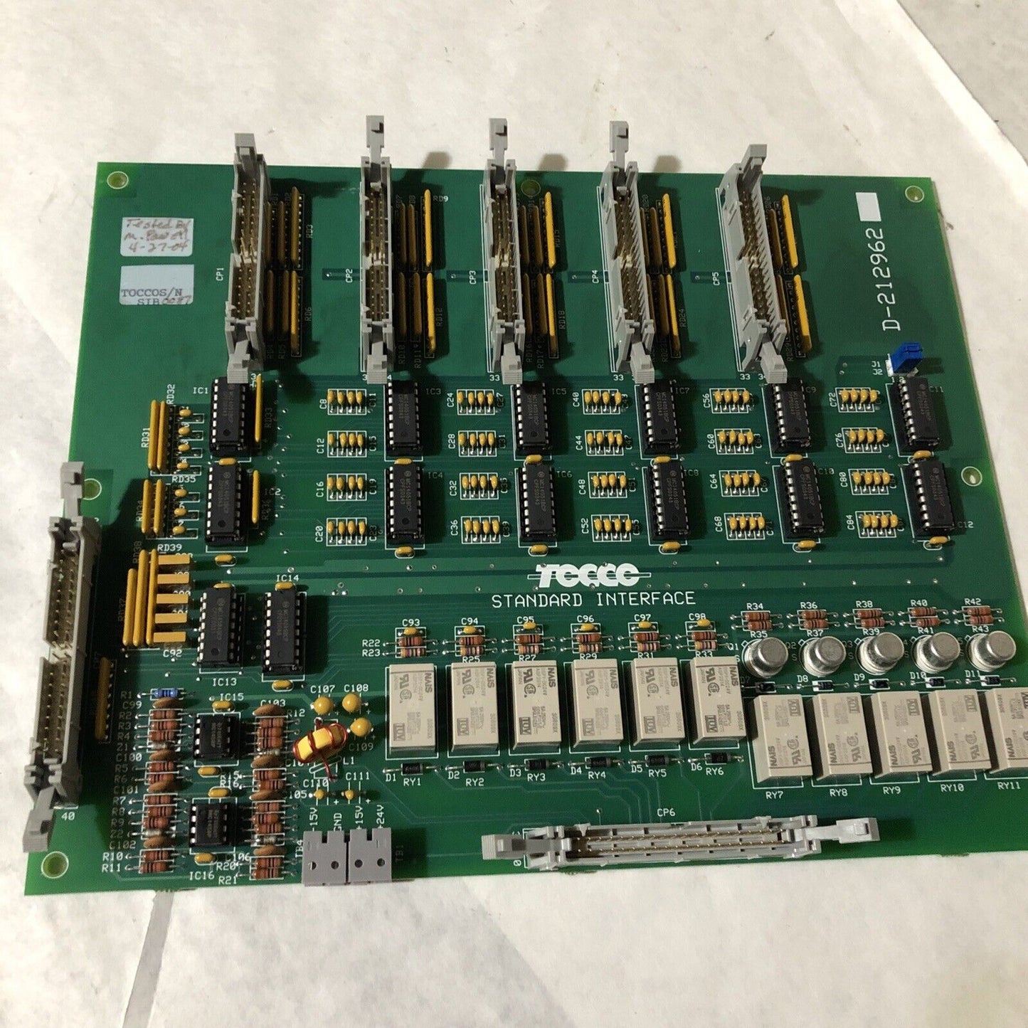New Tocco D-212962 Plc-Cnc Standard Interface Circuit Board,Bt