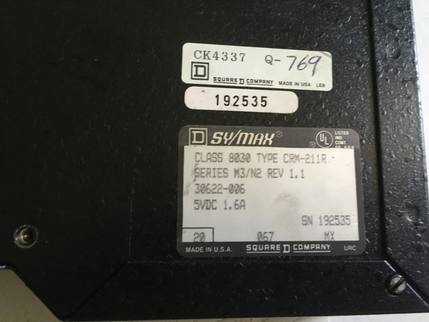 Square-D 8030 Crm-211R,30622006,Local Interface 4096 Reg. 8030Crm211r,Bd