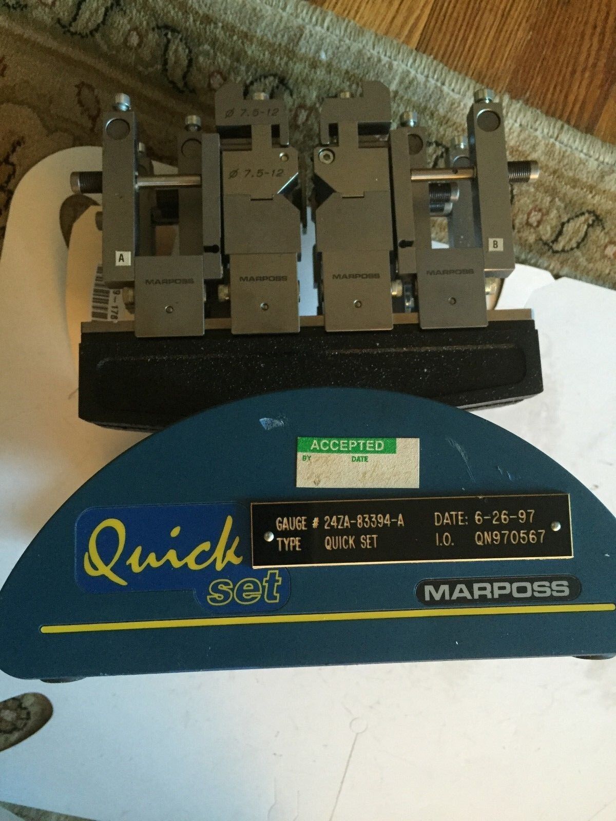 Marposs Quick Set 24Za-83394-A,Qn970567,Q7.5-12,Q 7.5-12 (W/O 8 Lvdt Probes),Dd