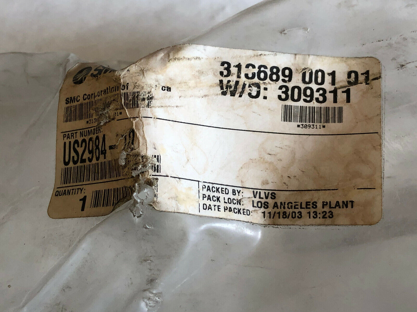 Smc Us2984-10,Ex230-Sdn1,Ex230-Cb2,Vqc2201n5 Interface Module Valve,(Damaged),Cg
