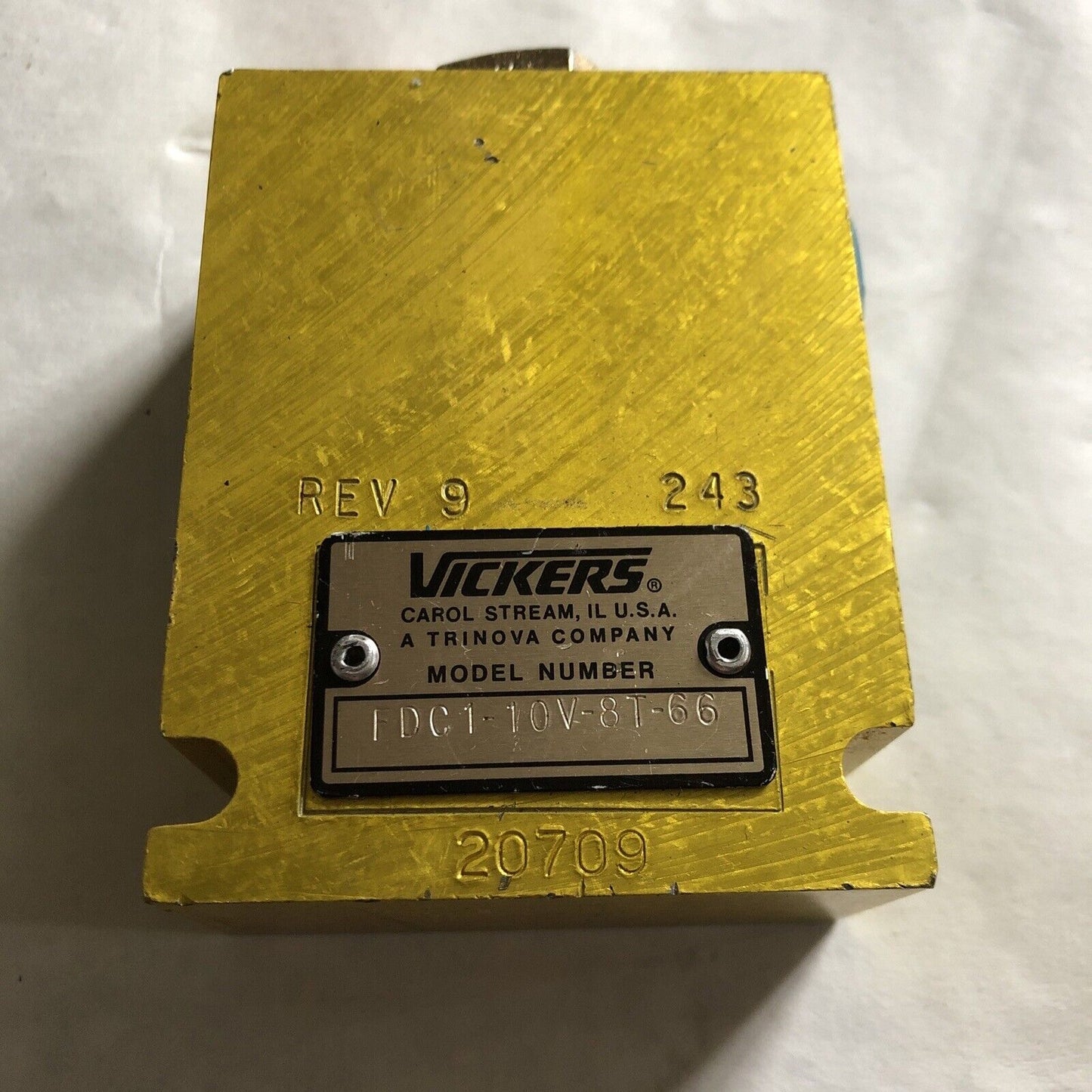 New Sperry Vickers Fdc1-10V-8T-66,Rev9 243 Hydraulic Cartridge Valve 1/2",Ac