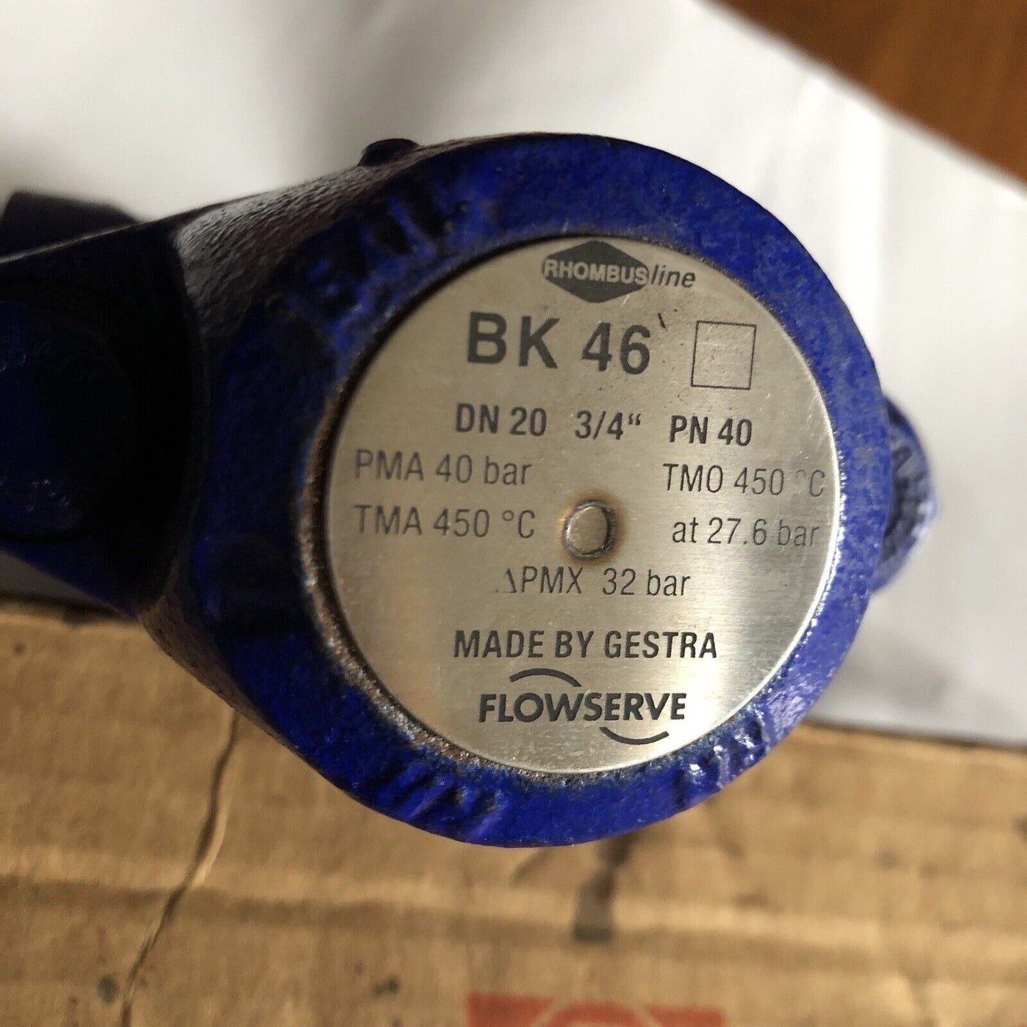 3/4" Flowserve Bk 46 Dn 20 3/4" Pn 40 Thermostatic Steam Trap,Gestra 0460 Rn,Aa