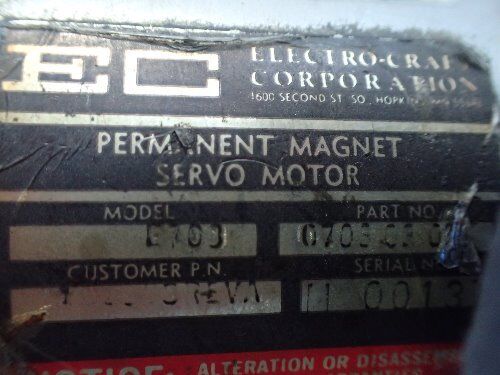 Electro-Craft E703 Permanet Magnet Servo Motor,Ec E703,L703,0703 03 08,Bd