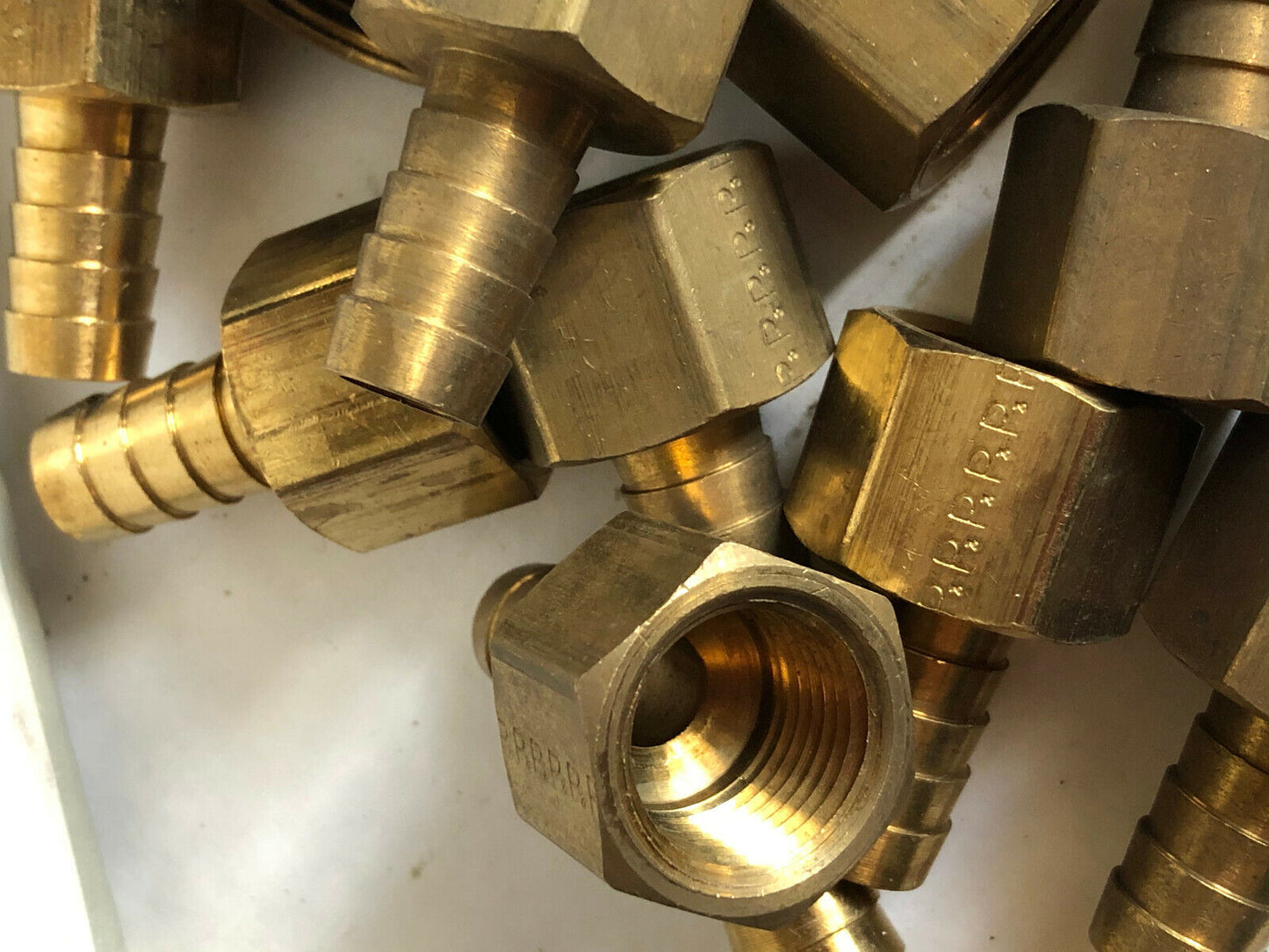 Lot 23 1/2" Parker Fluid Connector X126hbl-8-8,Brass Barb Barbed Hose Fitting,Sv