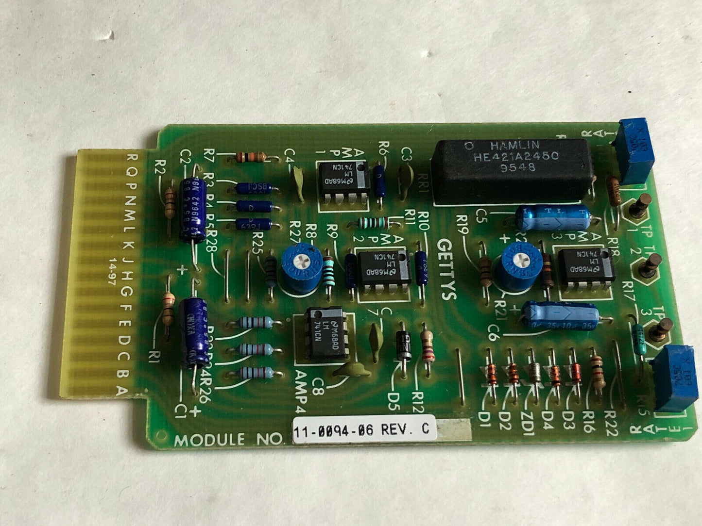 Gettys 11-0094-06 Rev. C Control Board ,En