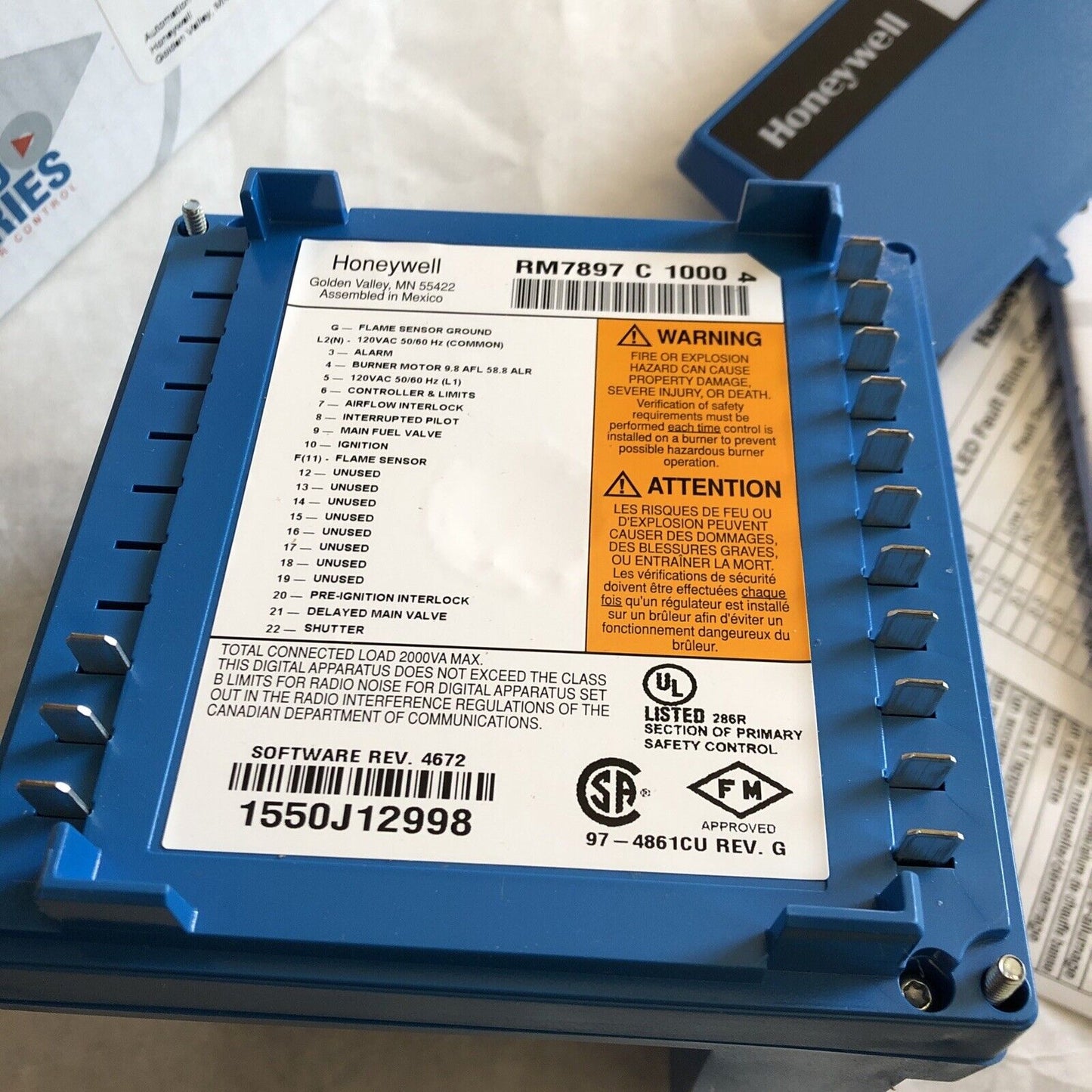 New Honeywell Rm7897c 1000 Automatic Programming Controller,Rm7897 C 1000 ,Ec