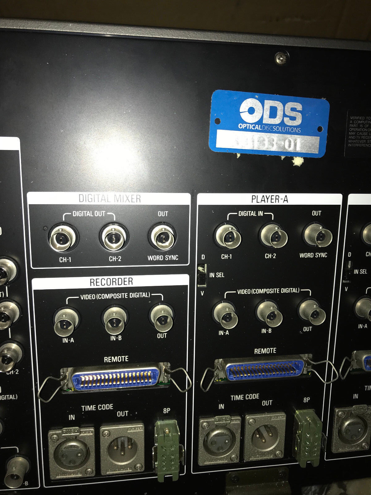 Sony Dae-1100A Digital Audio Editor Control System,Ods 30133-01 ,Aq