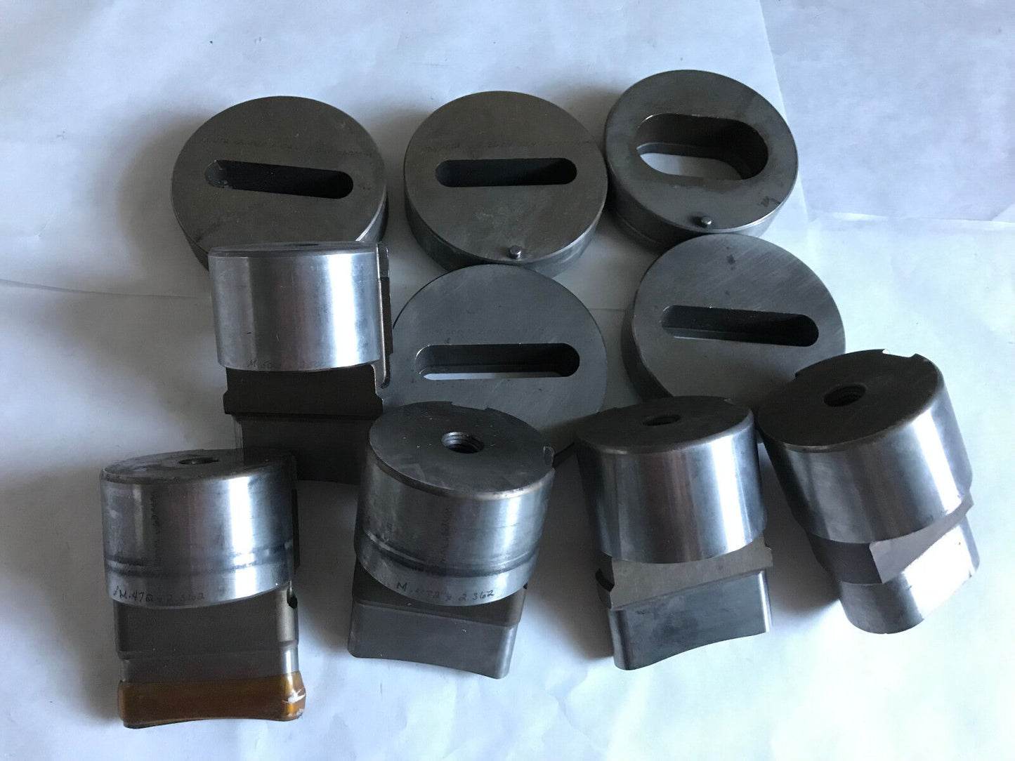 Lot 5 Wiedemann Oval/Obround Punch Die Sets .500X2.500,M.472X2.362,1.250X2.3,Et