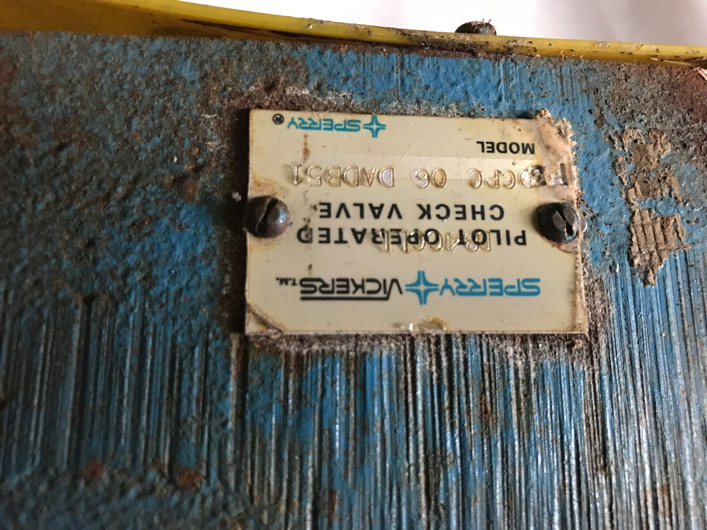 Sperry Vickers D84ccll,F3dgpc 06 Dadb51 Hydraulic Pilot Operated Check Valve,Ah