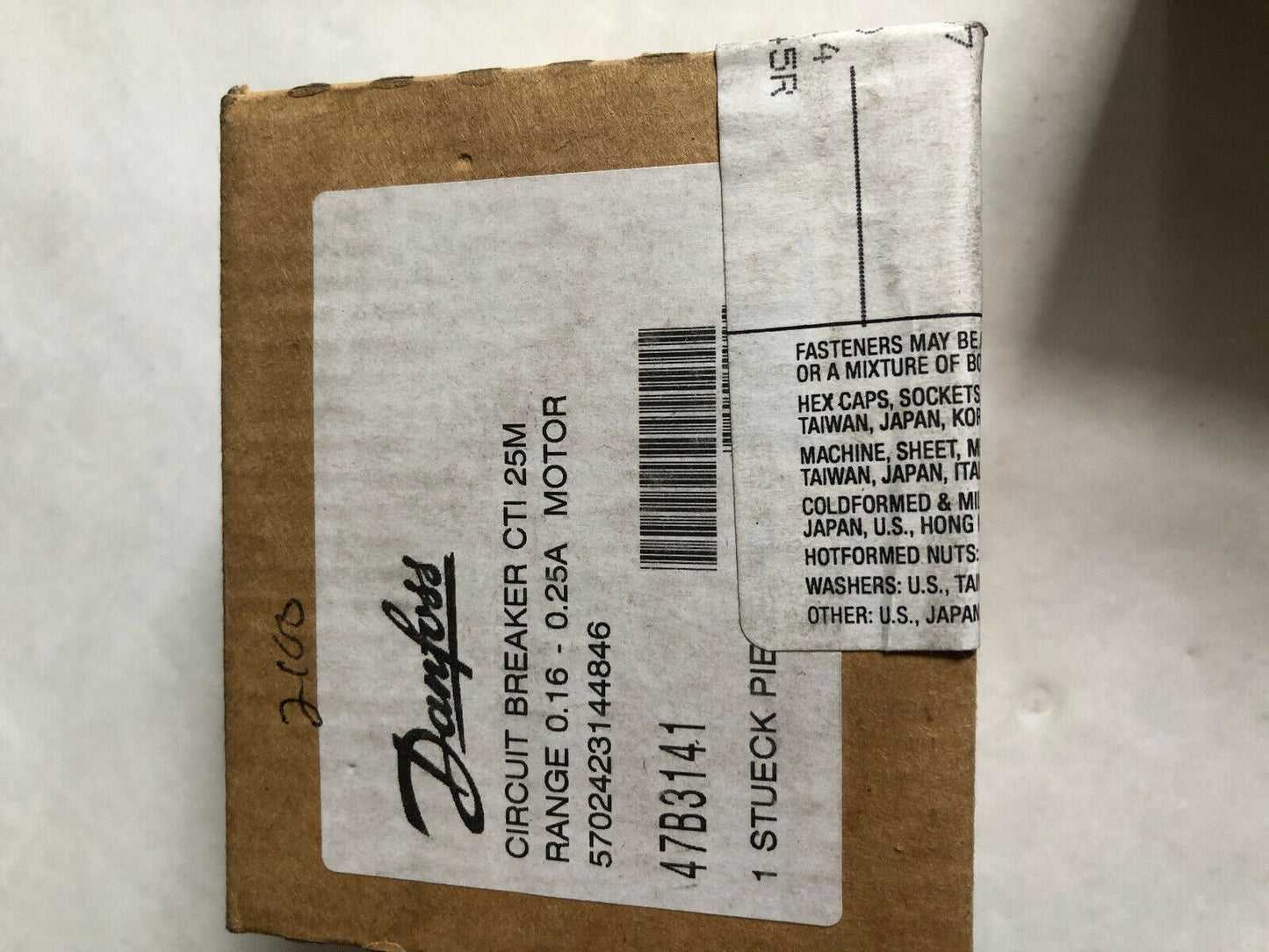 New Danfoss Cti 25M,47B3141 Circuit Breakers Danfoss Cti 25M 0.16-0.25A Motor,Bj