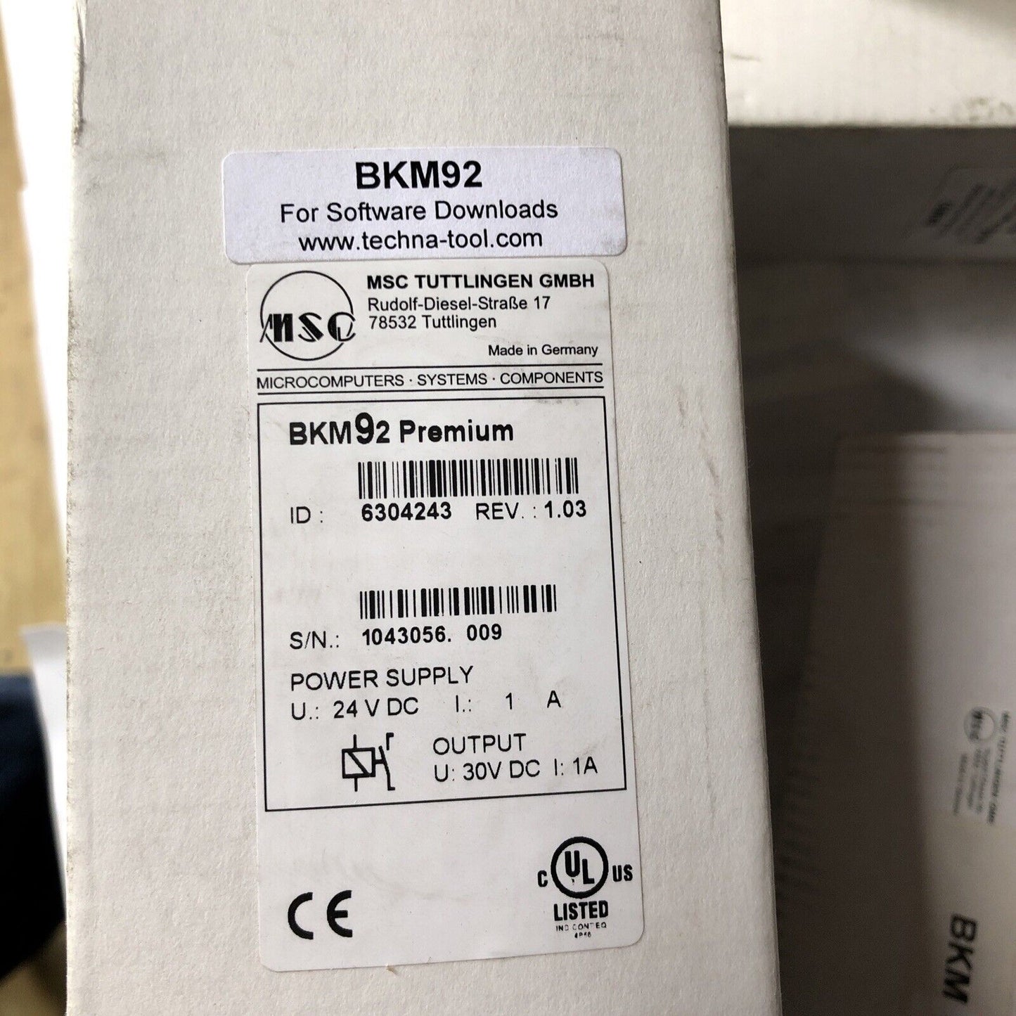 New Bk Mikro Bkm92 Premium,6304243 Rev 1.03,Bk Micro92 Premium,Fk,Fc