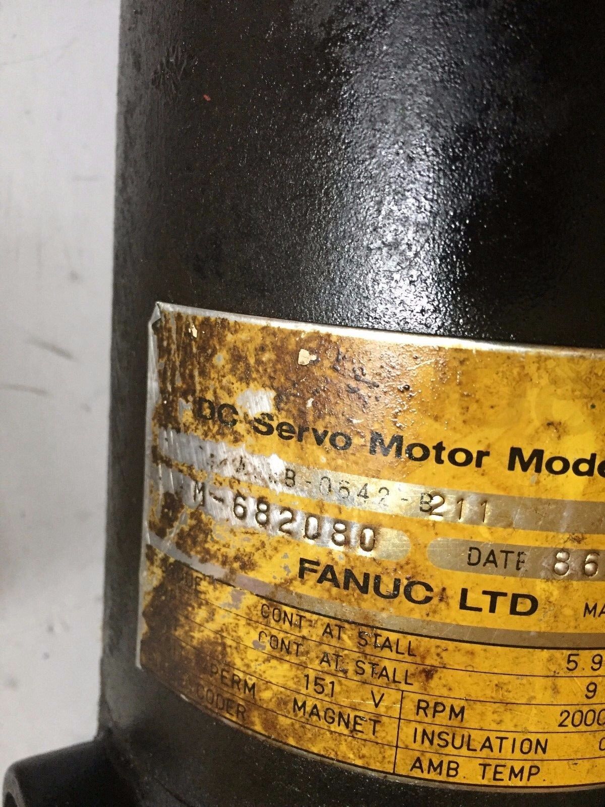 Fanuc A06b-0642-B211,Fanuc Dc Servo Motor,Fanuc Model 5M,M-682080,Ti