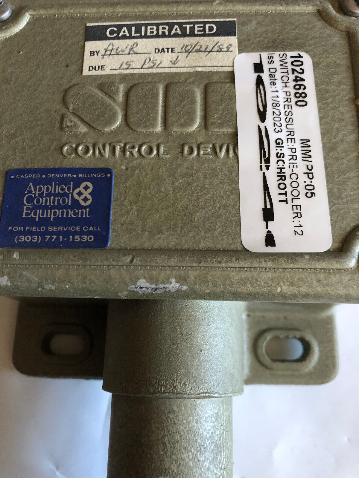 New Sop 6Nn-K3-M2-C1a-Tt Pressure Switch. 12-100Psi,Sop 6Nn-K3-M2-Cia-Tt,Ag