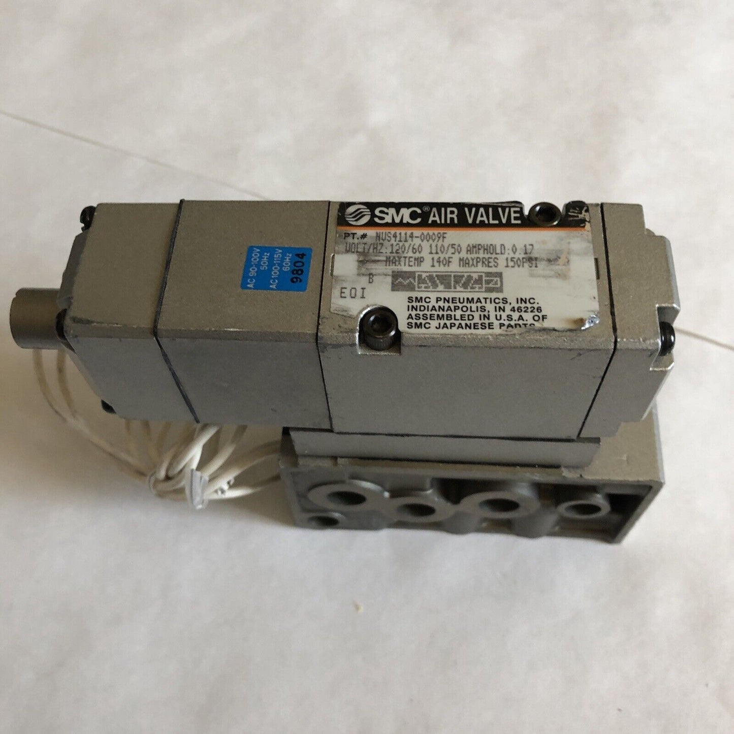 New Smc Nvs4114-0009F,Ac 115V Pneumatics Valve,Dg