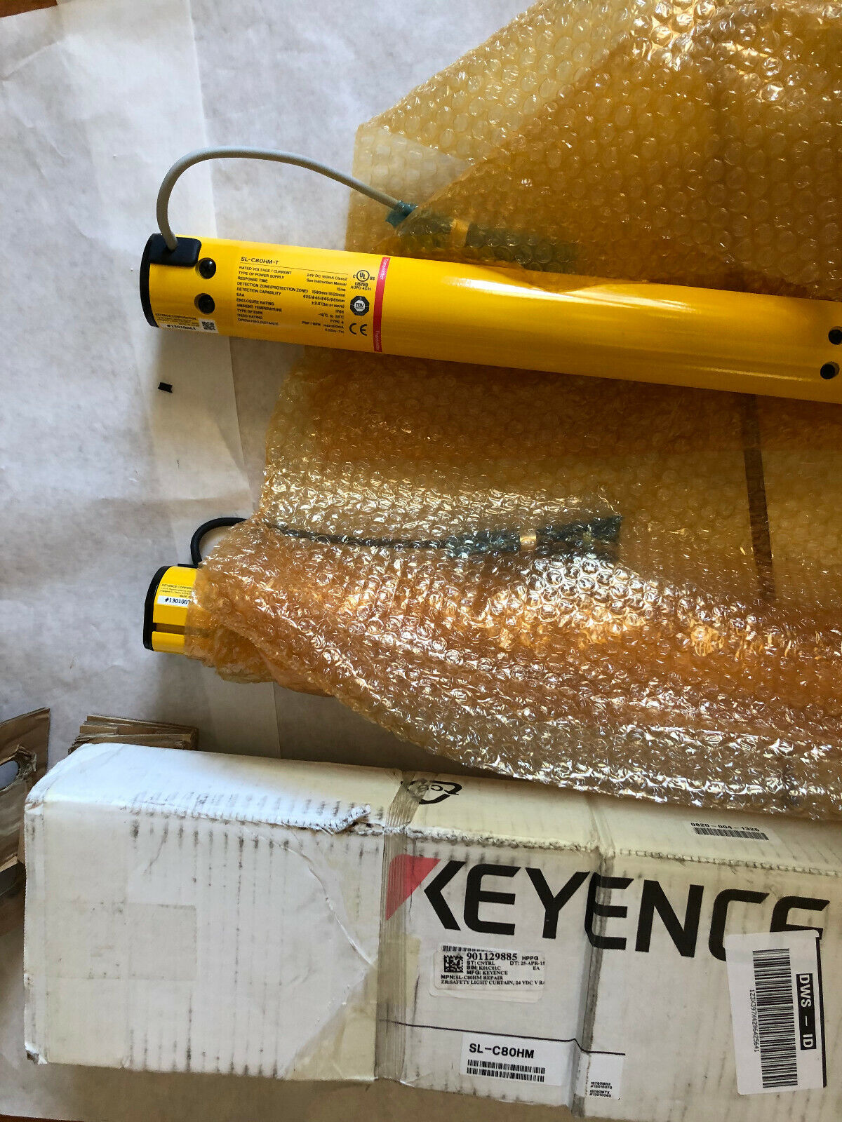 Keyence Sl-C80hm-R,Sl-C80hm-T,Sl-C80hm Safety Light Curtain Set,24Vdc,1580 Mm,Tf