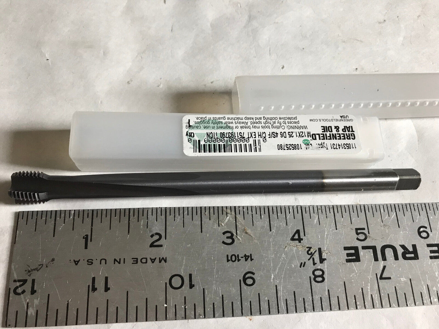 Greenfield Gtd M12 X 1.25 Hss-E 4S/F Metric Coolant Tap,Gtd M12x1.25 Hss-E,Eq