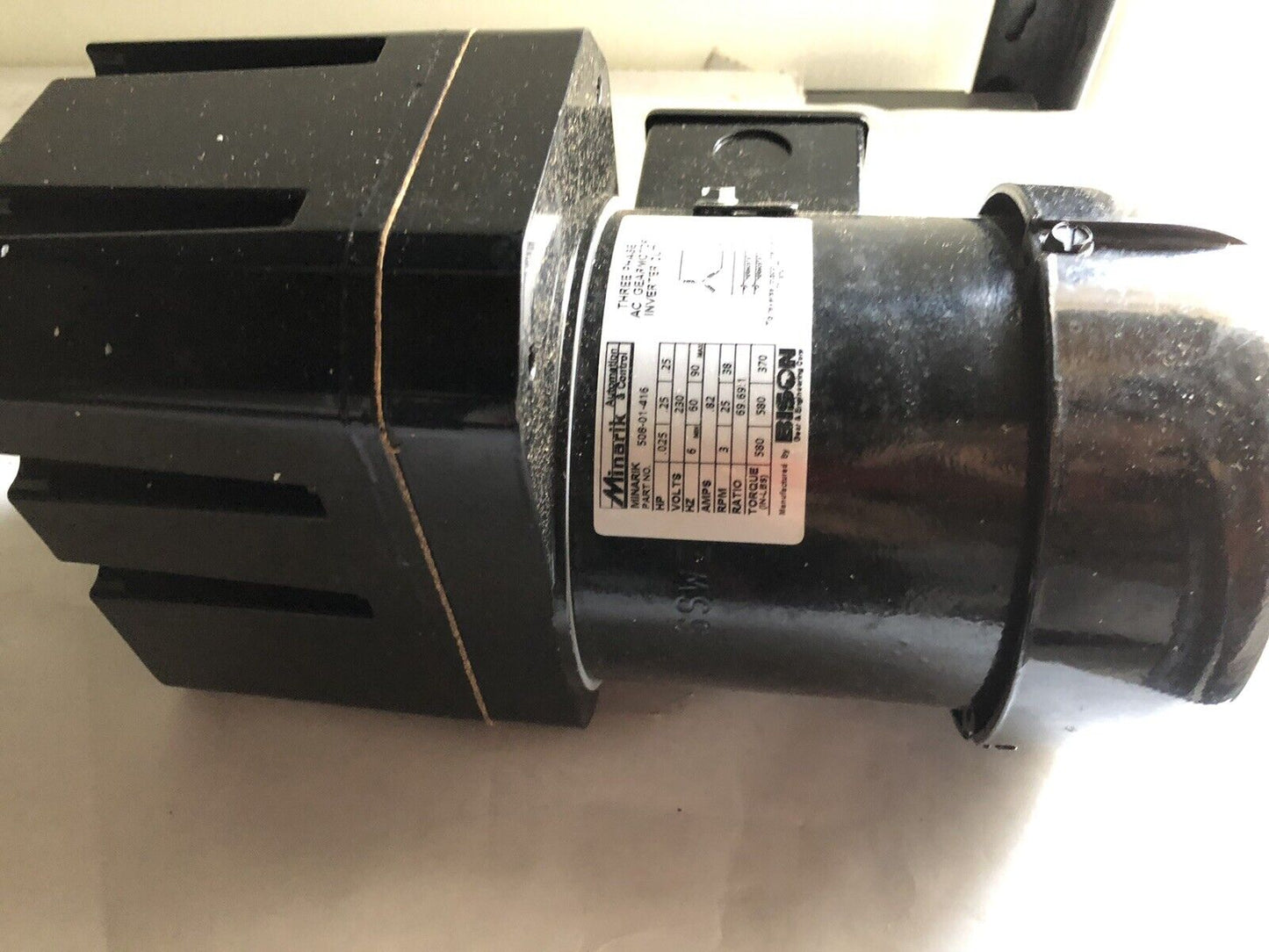 New Bison 508-01-416 Bison Gearmotor 230V 1/4Hp 0.82Amps Minarik,Tb