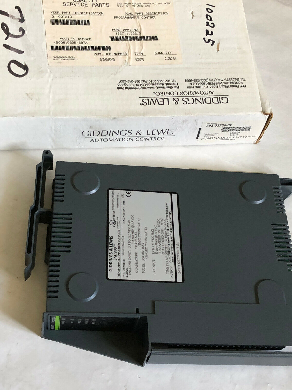New Giddings & Lewis 502-03786-02R4,Pic900,4Channel 3.3-16.5V 502-03786-02,Cf