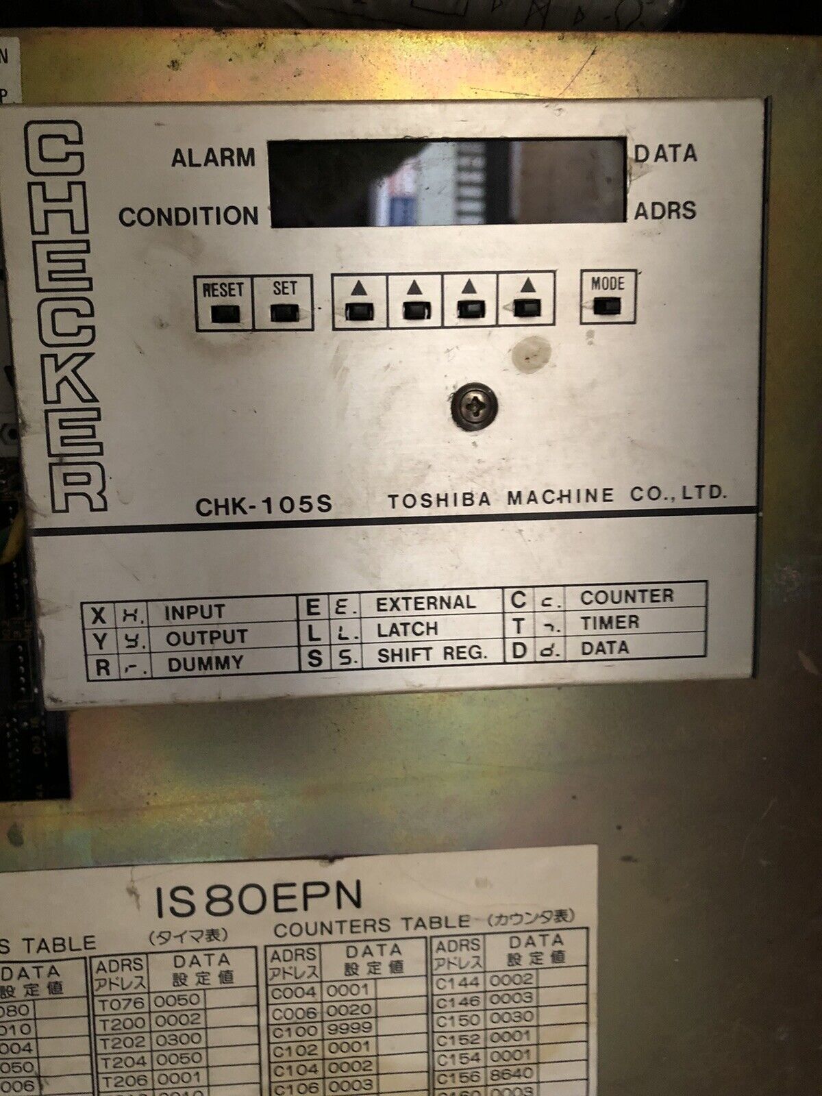 Toshiba Is100en-Is220en Injection Moulding Controller,Chk-105S,Pmc-2P,Cl