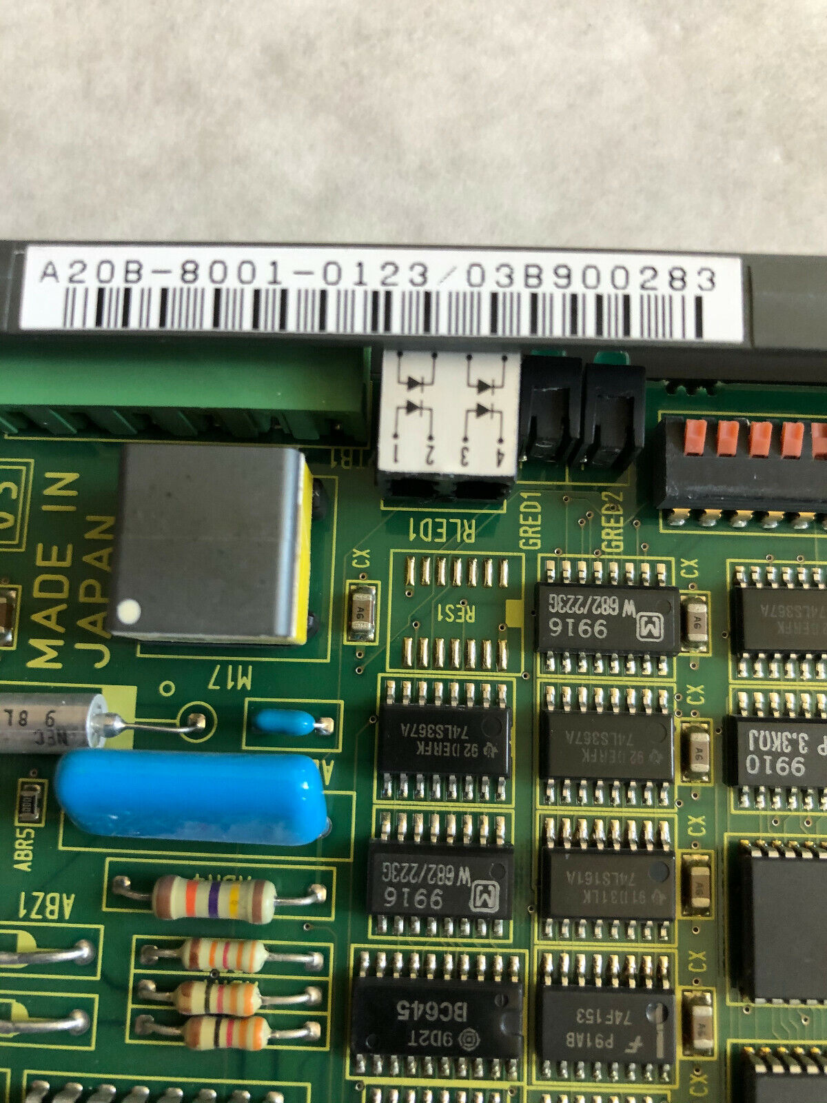 Fanuc A20b-8001-0123/03B,A20b-1006-0220/01A,Fanuc A20b-8001-0123 Board,Eb,Ea