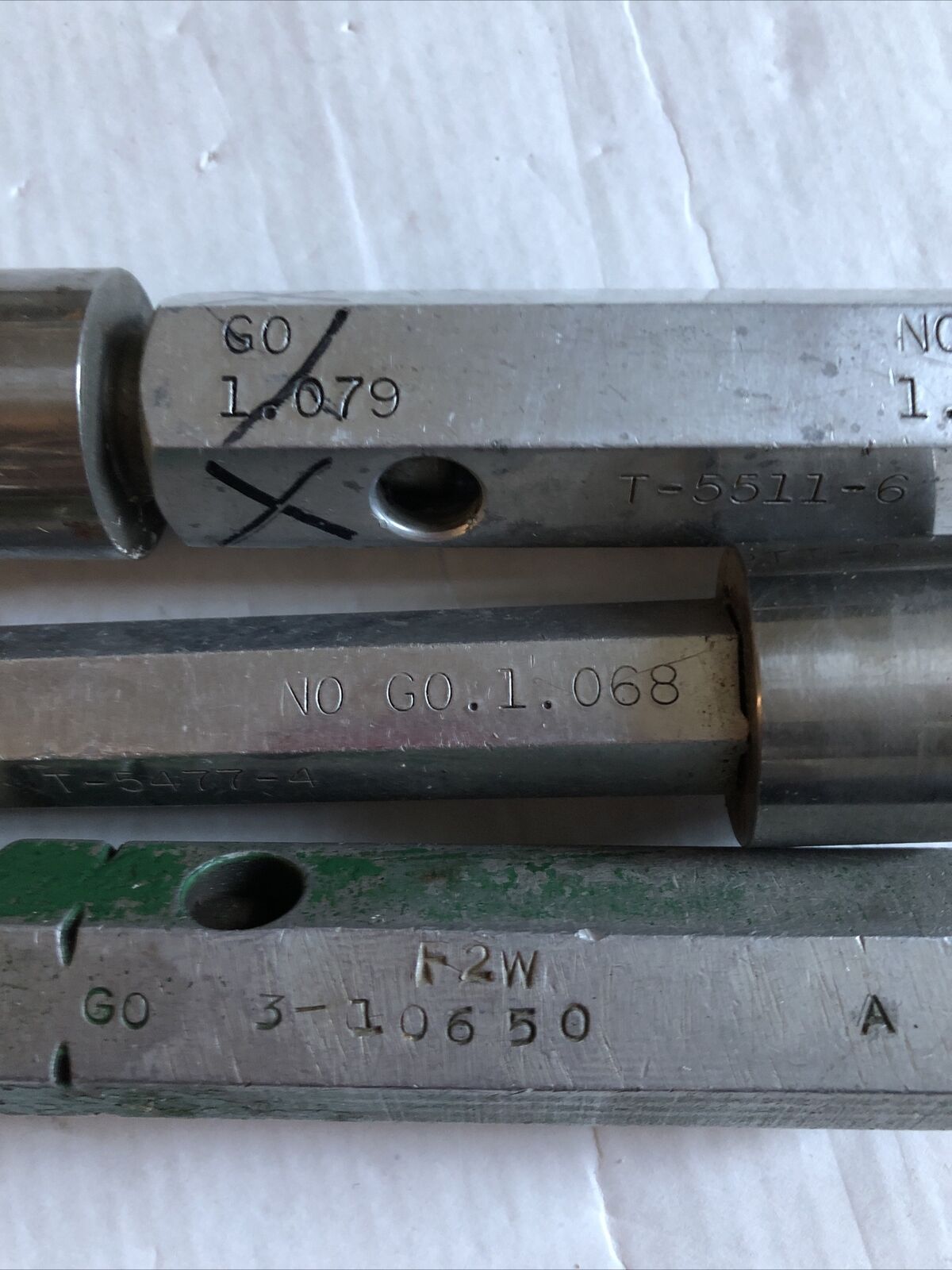 Lot The Pipe Machinery Go No Go Plug Gage 1.068,1.079,Ad