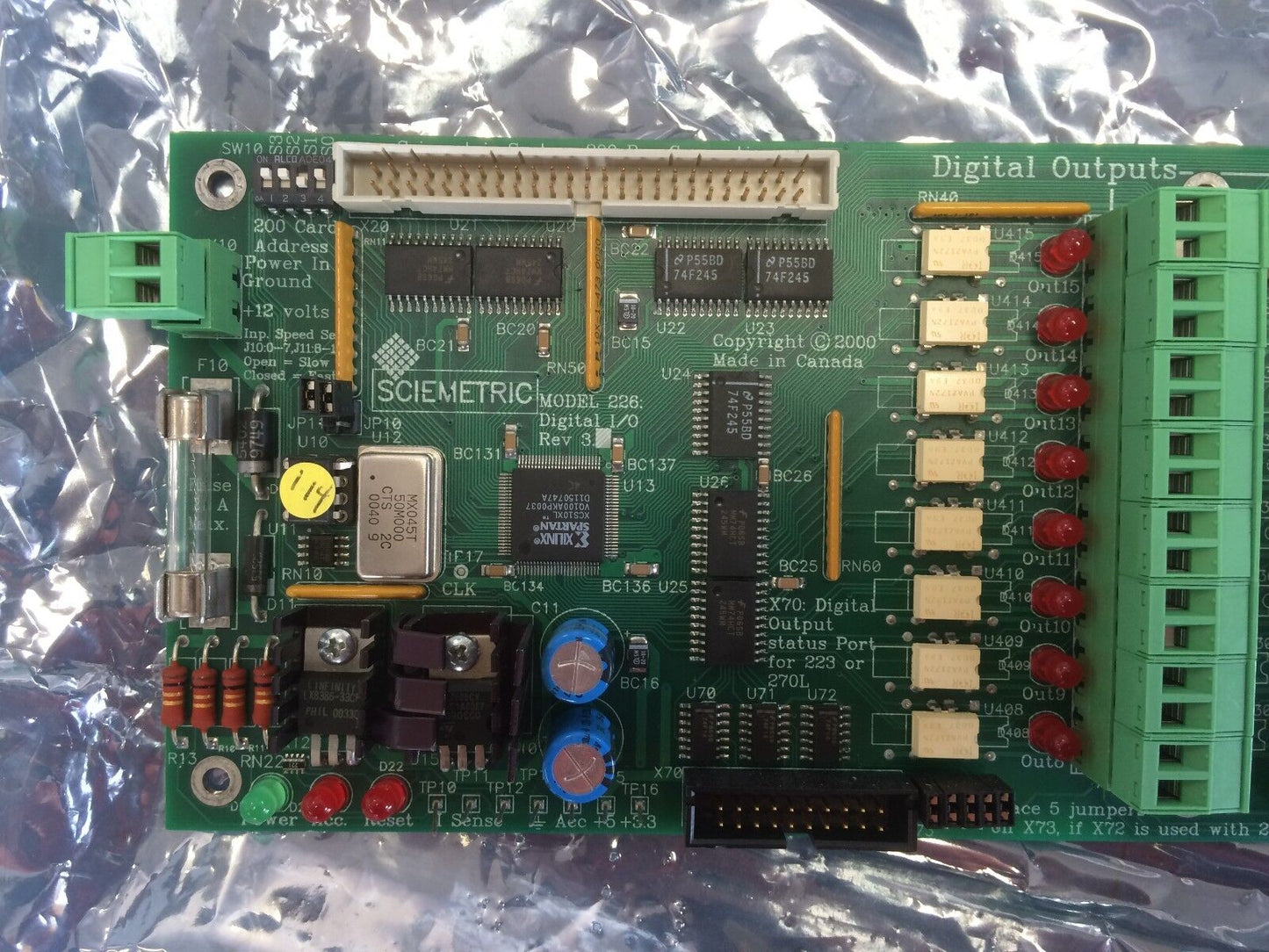 Sciemetric Circuit Board 226 Rev 3 Digital I/O Card,Bj
