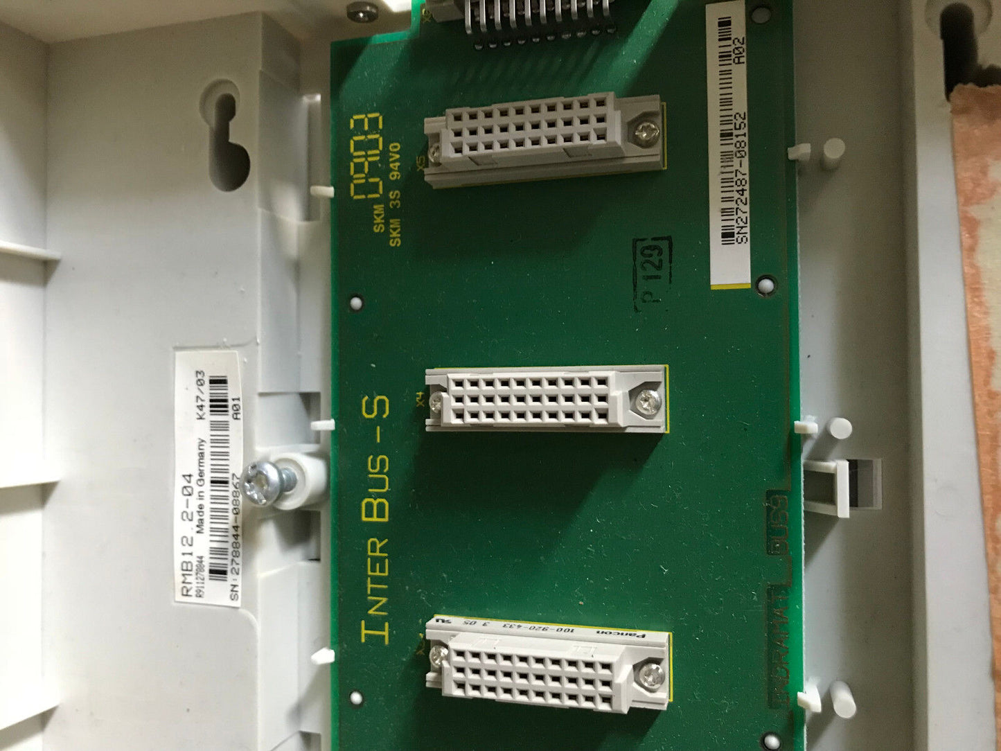 Indramat Rmb12.2-04 Buss Inter Bus-S Rmb12.2-04 Plc Rack Skm 3S 94,Eo
