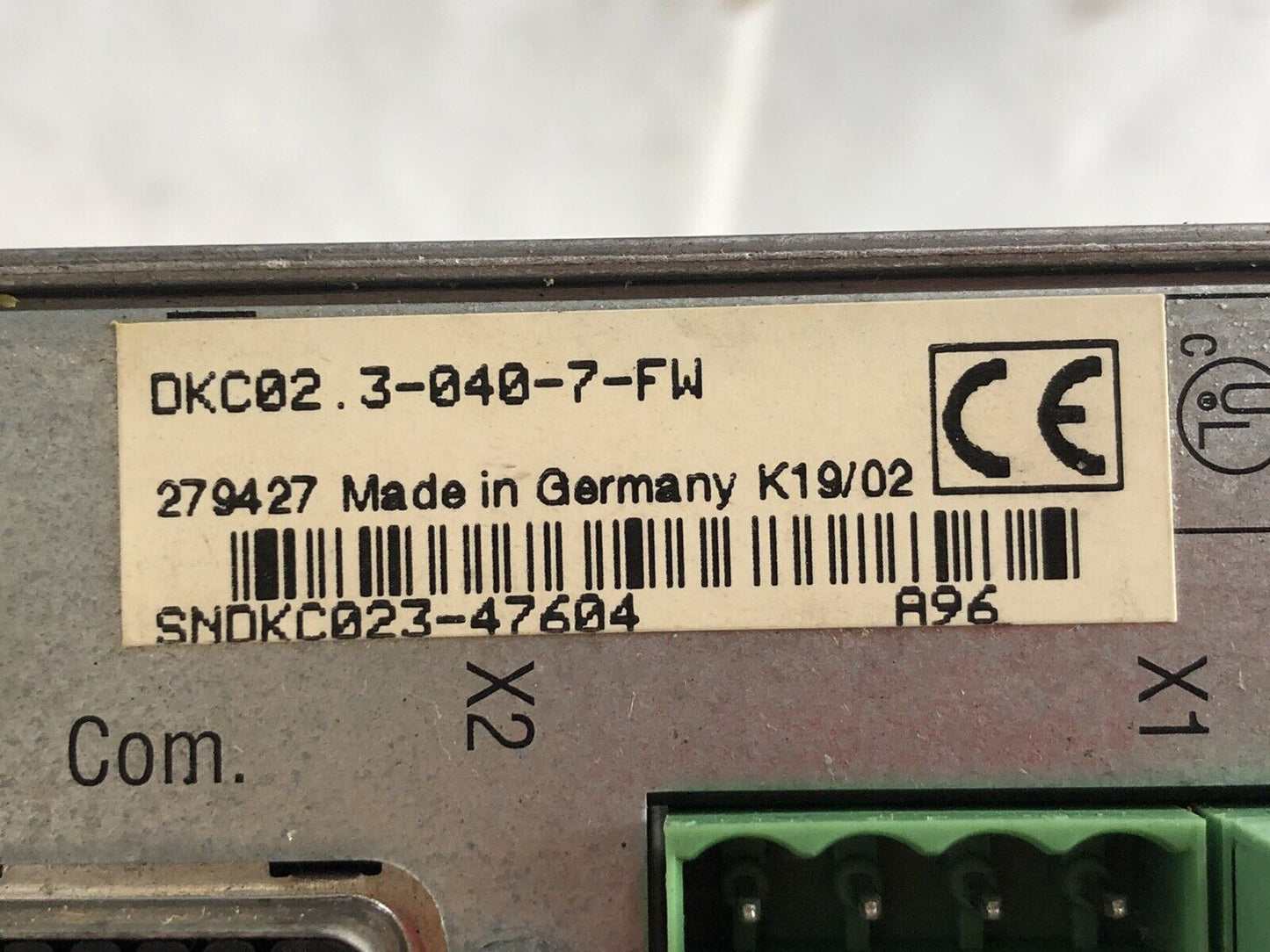 Indramat Dkc02.3-040-7-Fw , Dkco2.3-040-7-Fw Servo Drive (Exellent Condition),An
